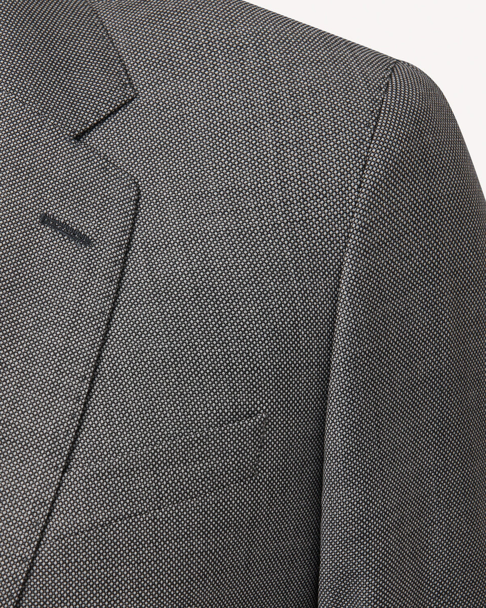SB1 KG Single Breasted Grey Birdseye Suit Kilgour