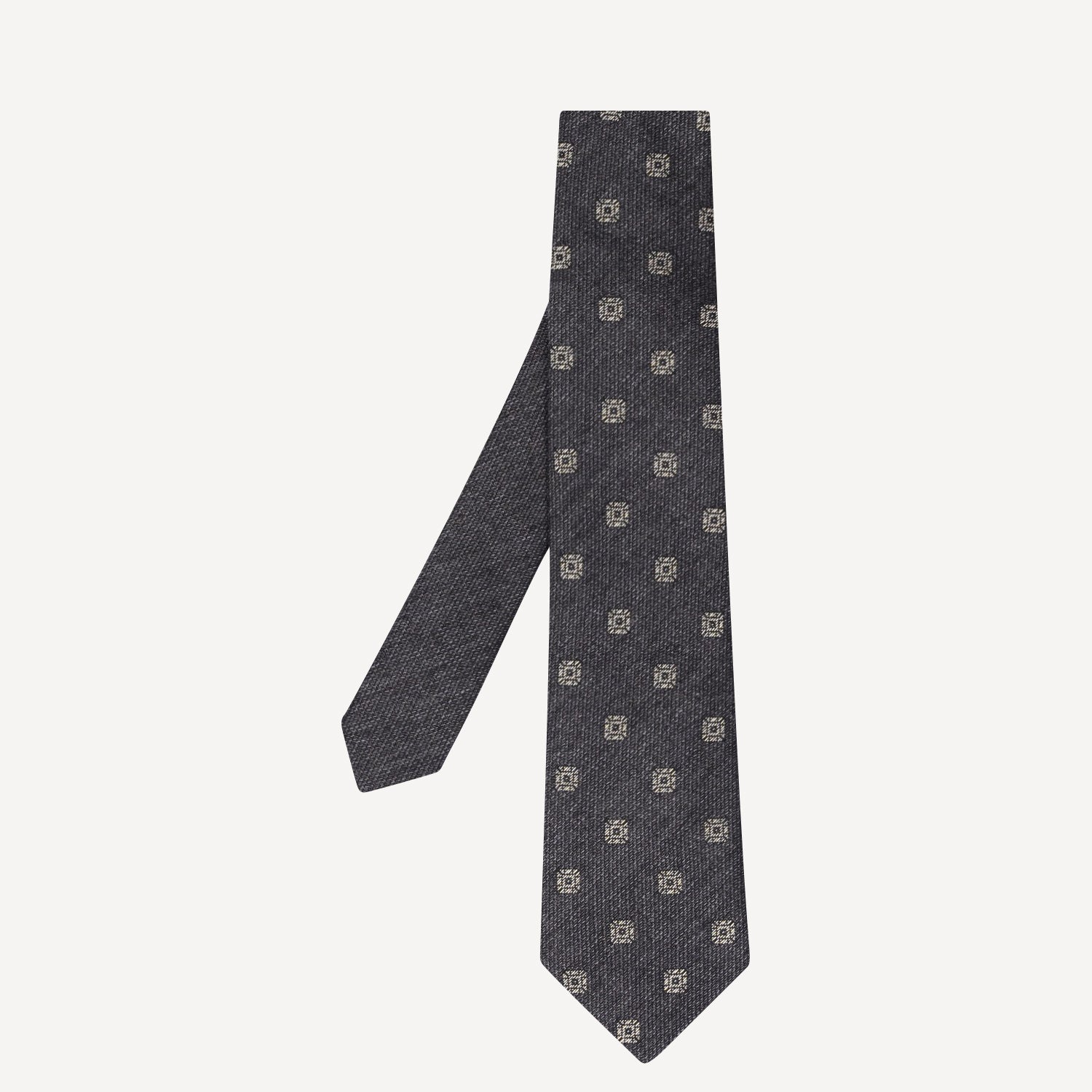 WOVEN TIE WITH TAIL - Grey