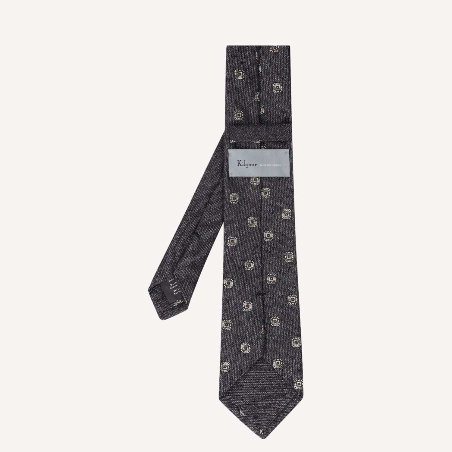 WOVEN TIE WITH TAIL - Grey