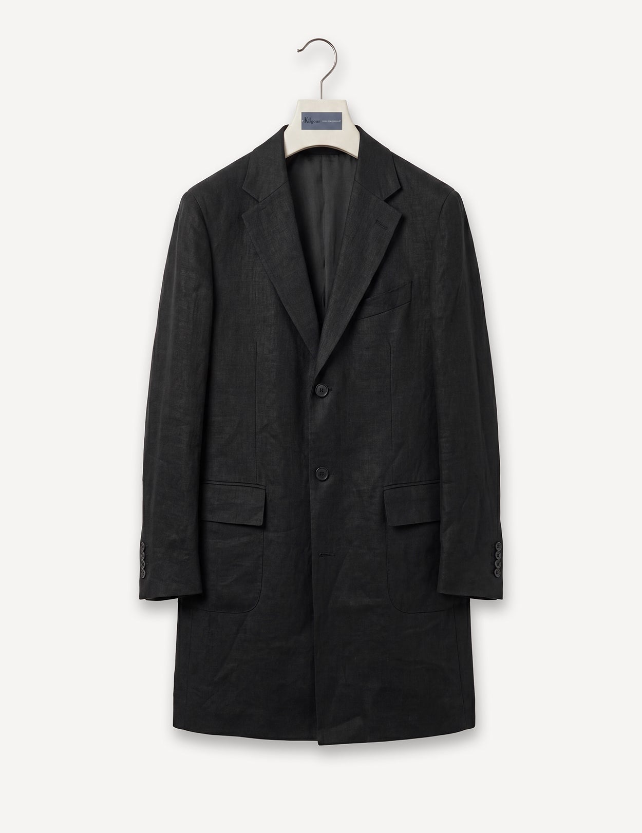 Duster Coat Black Linen