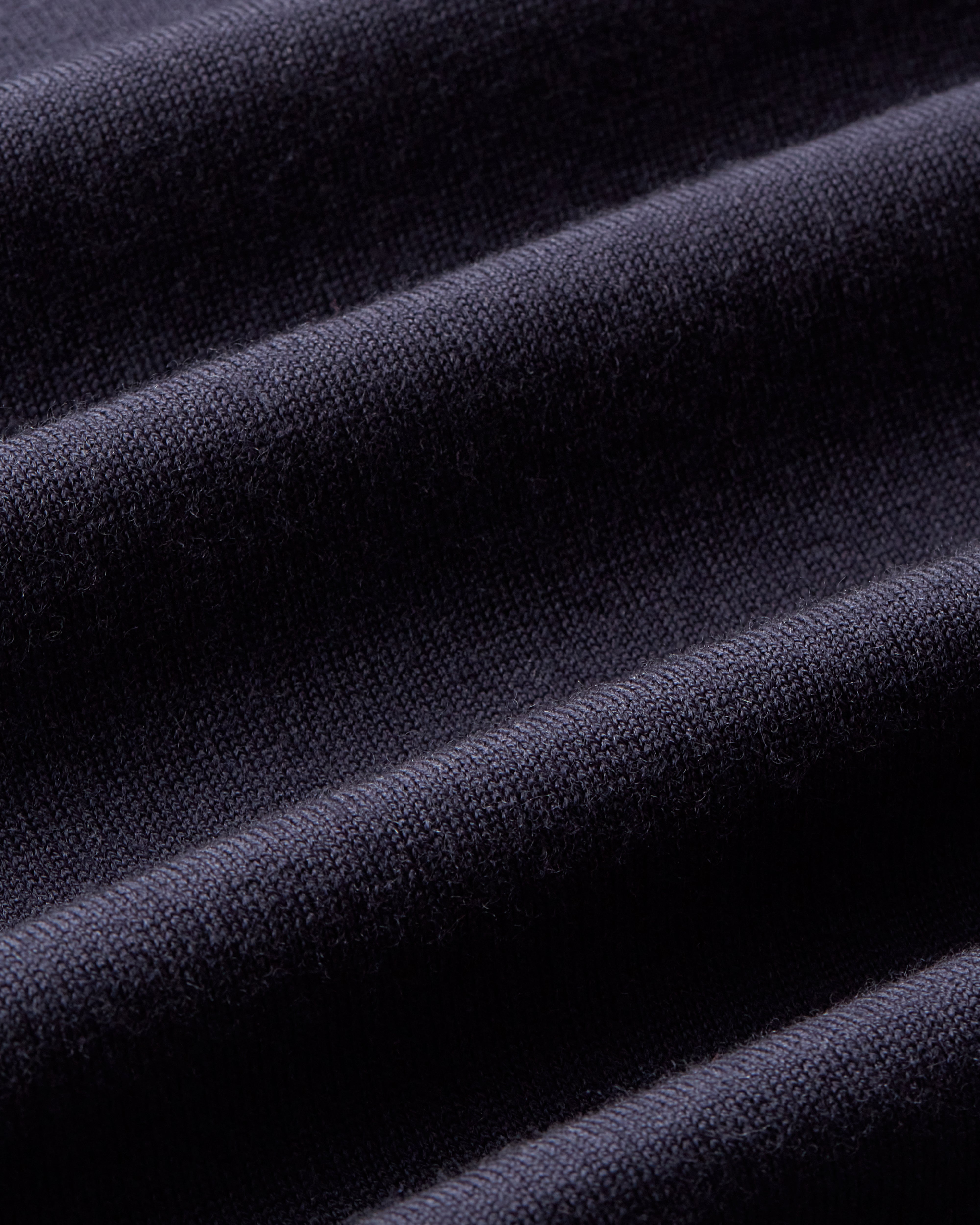 Easy Care Merino Wool V-Neck Knit Navy