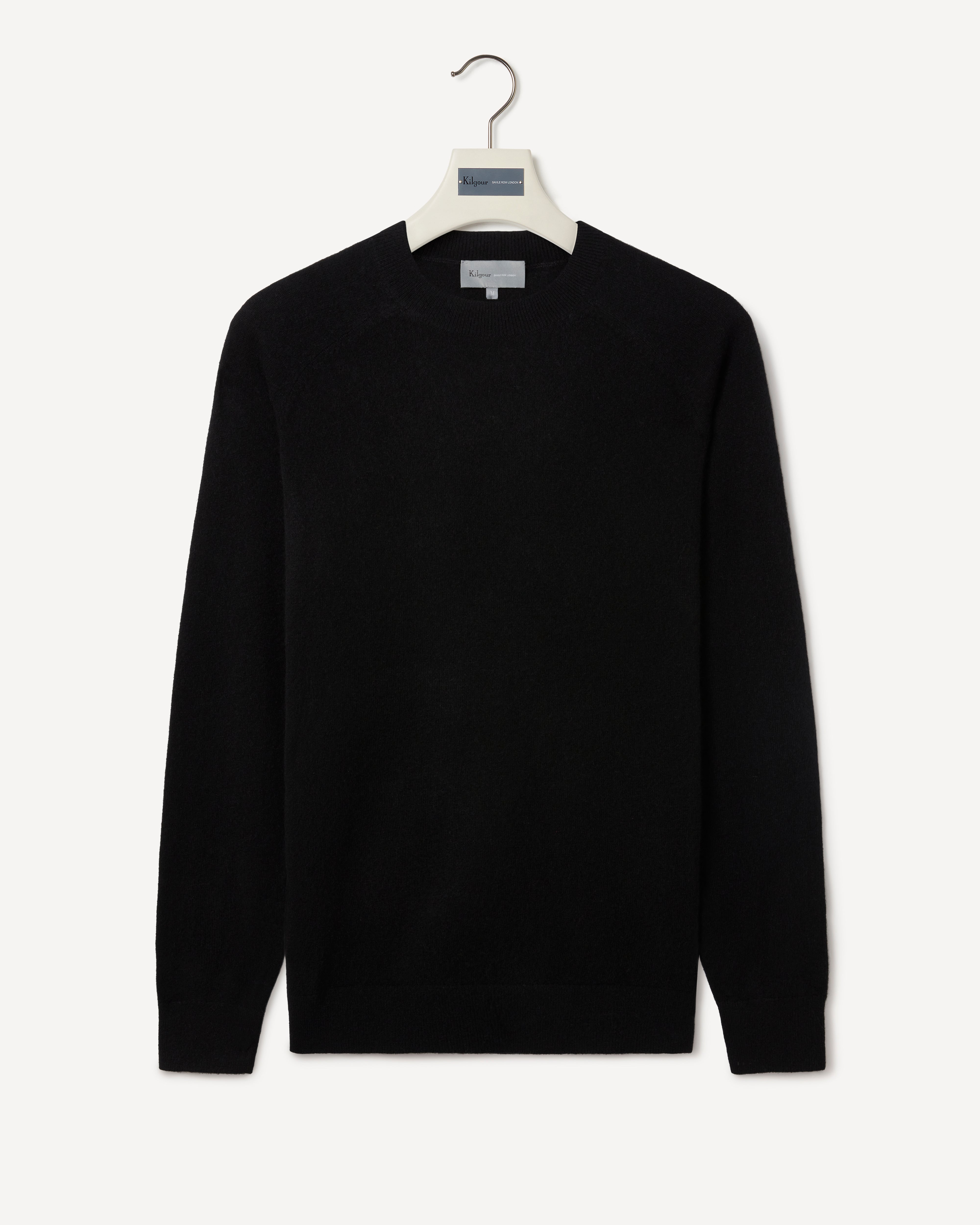 Cashmere Fine Gauge Crewneck Knit Black