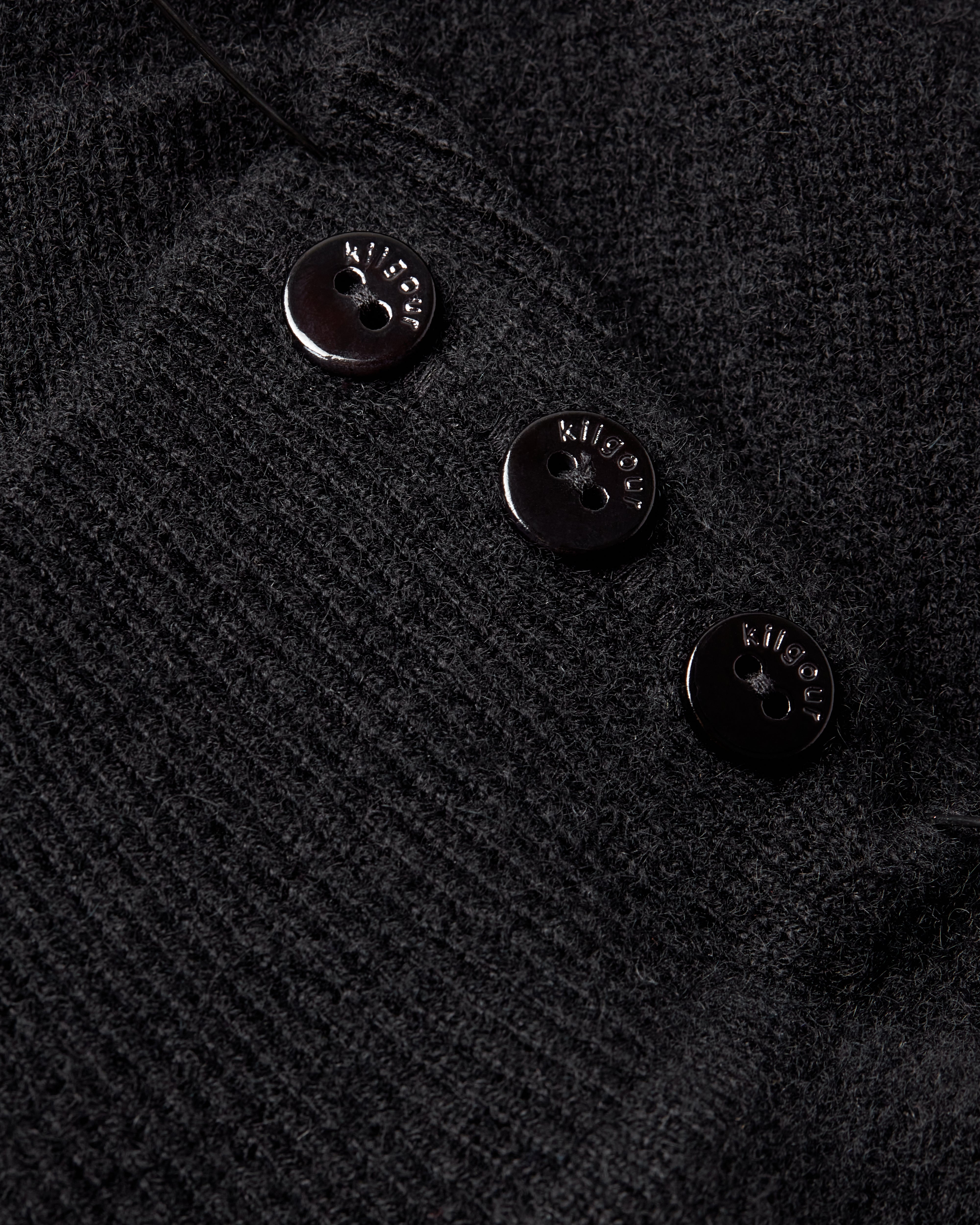 3 Button Turtle Neck Knit Black
