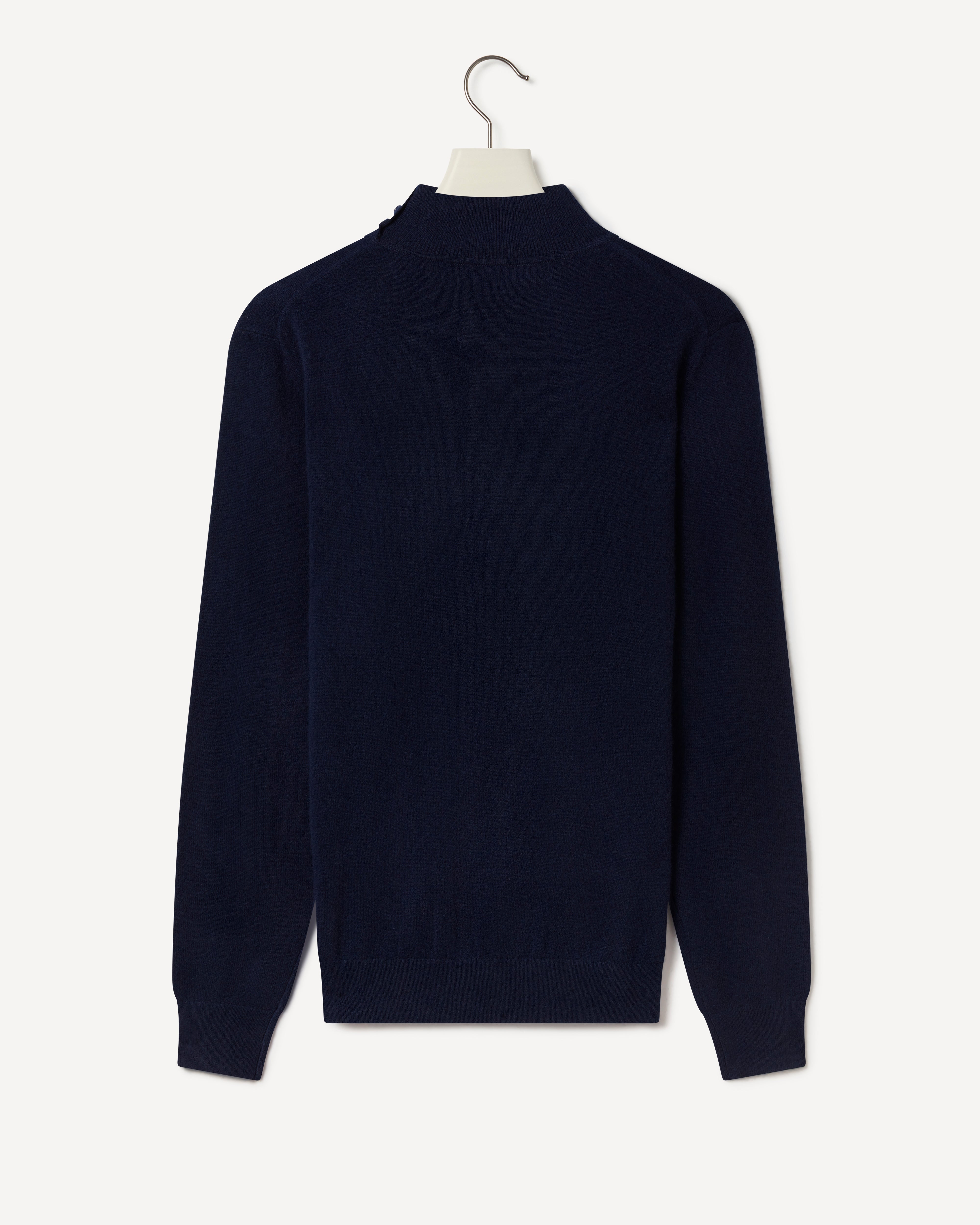 3 Button Turtle Neck Knit Navy