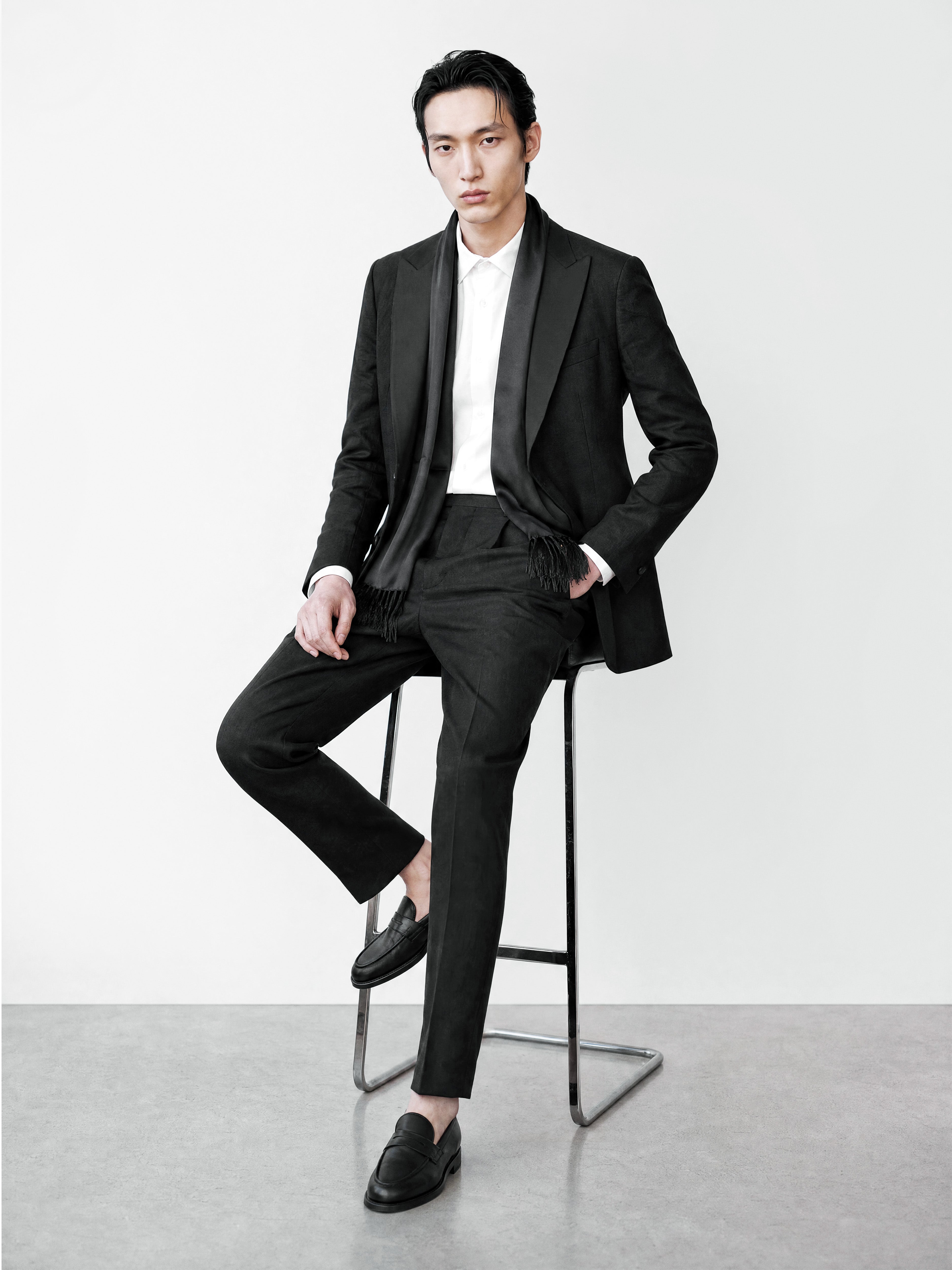 Evening Suit Black Linen