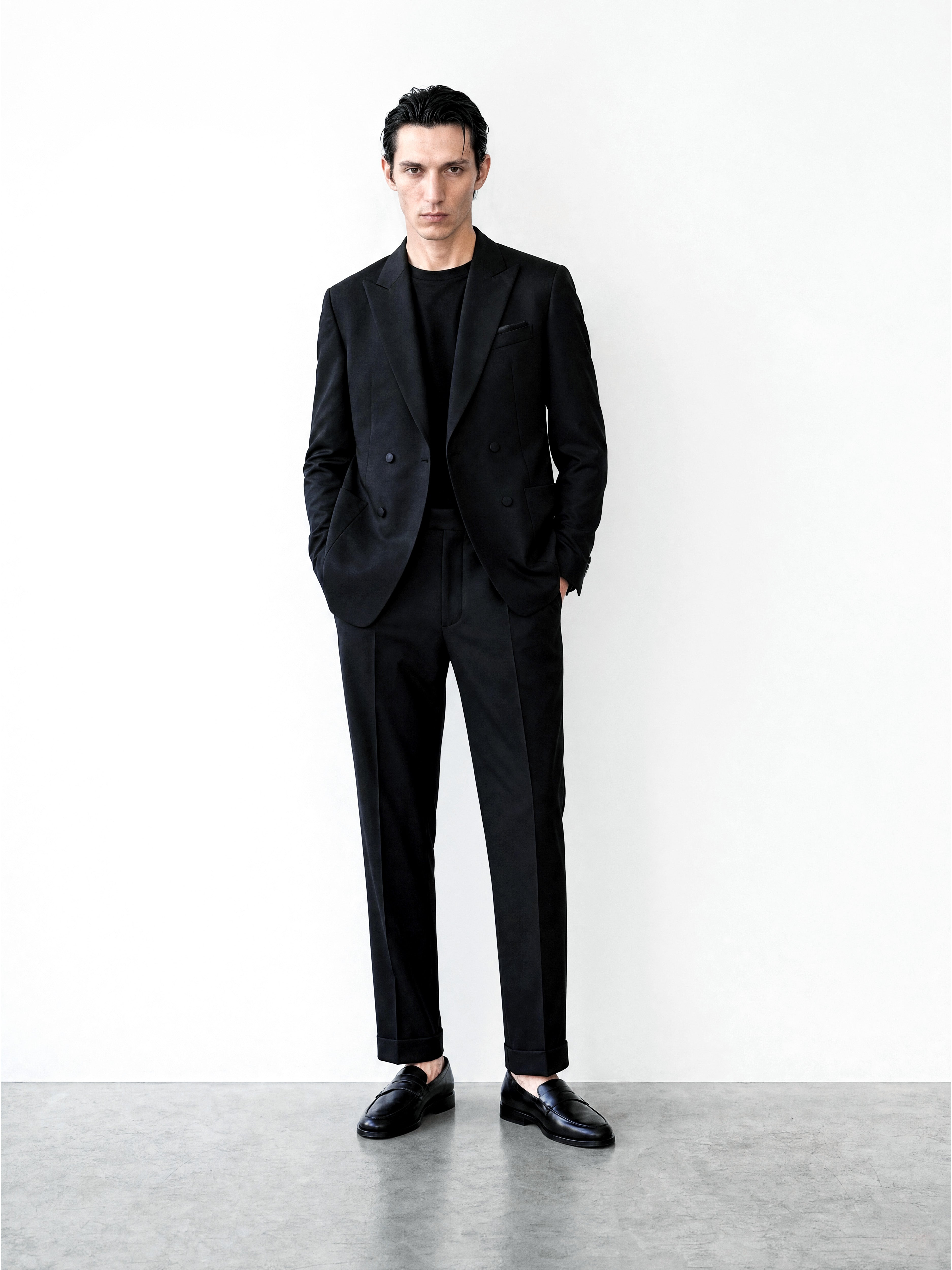 Mercerised Cotton T-Shirt Black