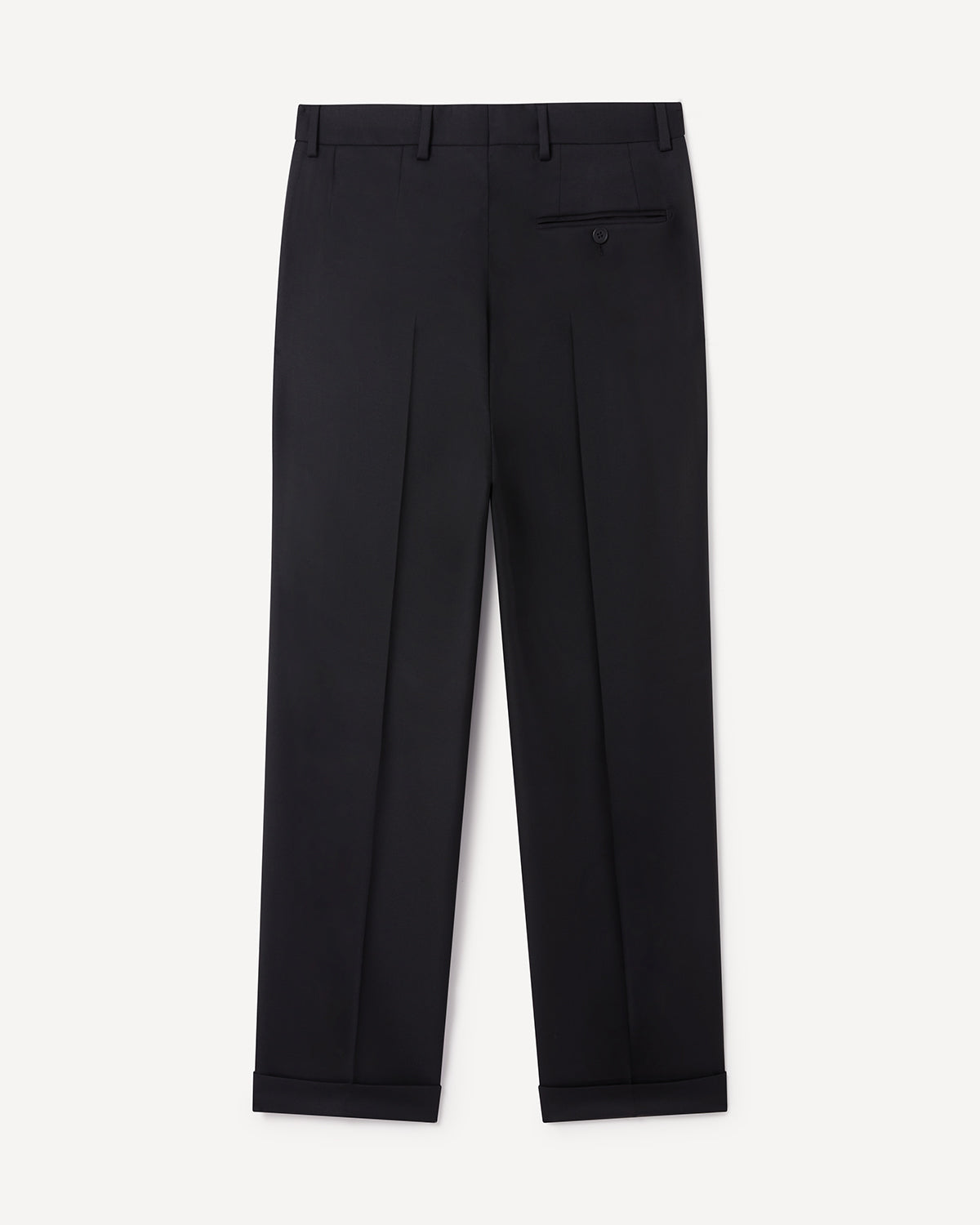Pleated Trouser Black Flannel