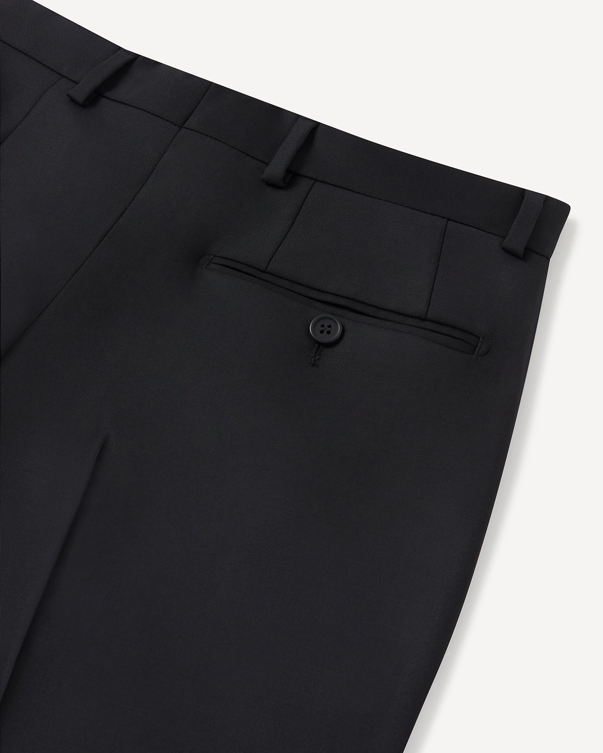 Pleated Trouser Black Flannel