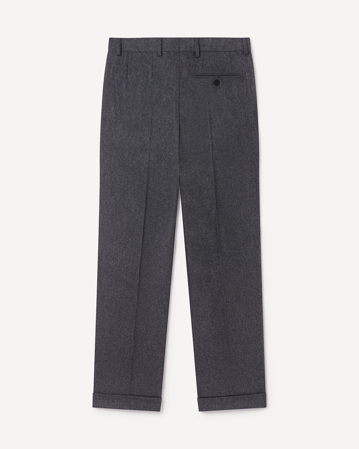 Pleated Trouser Grey Flannel