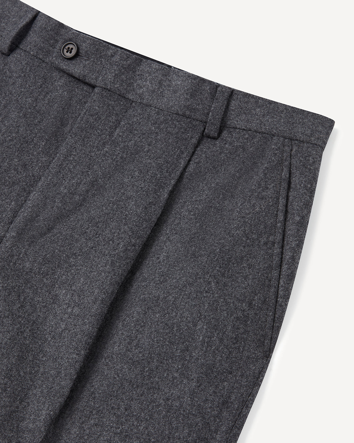 Pleated Trouser Grey Flannel
