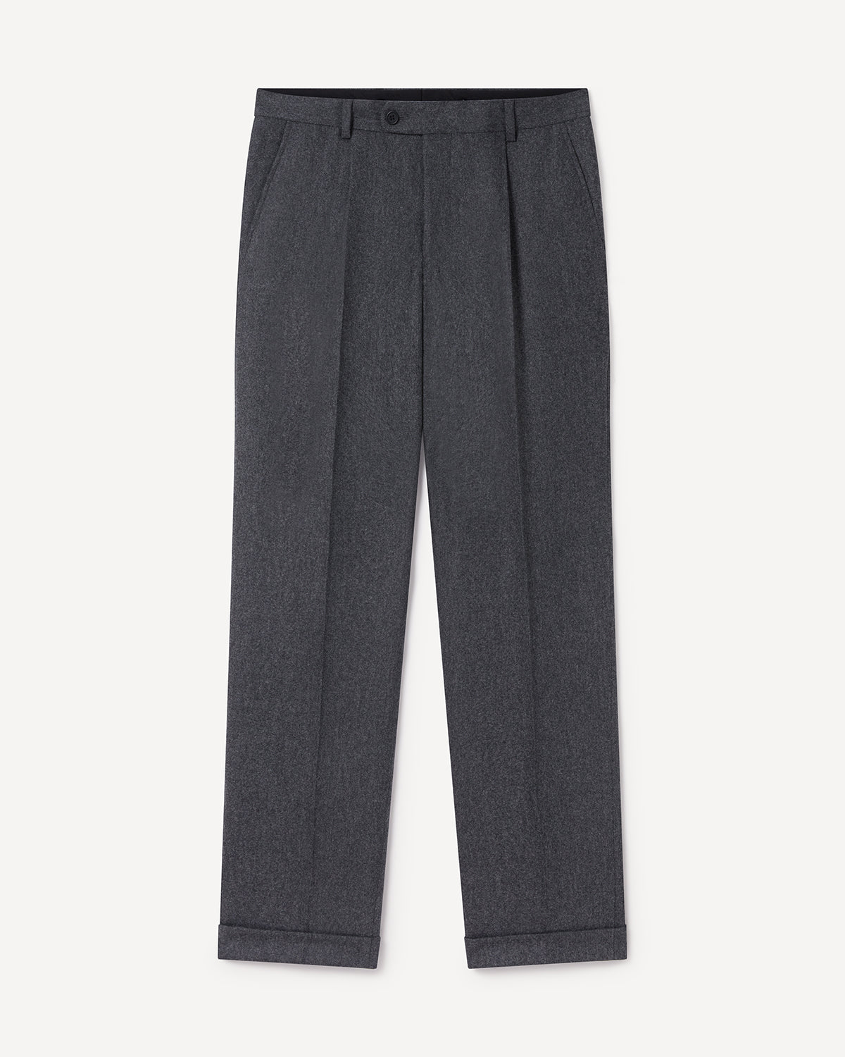 Pleated Trouser Grey Flannel
