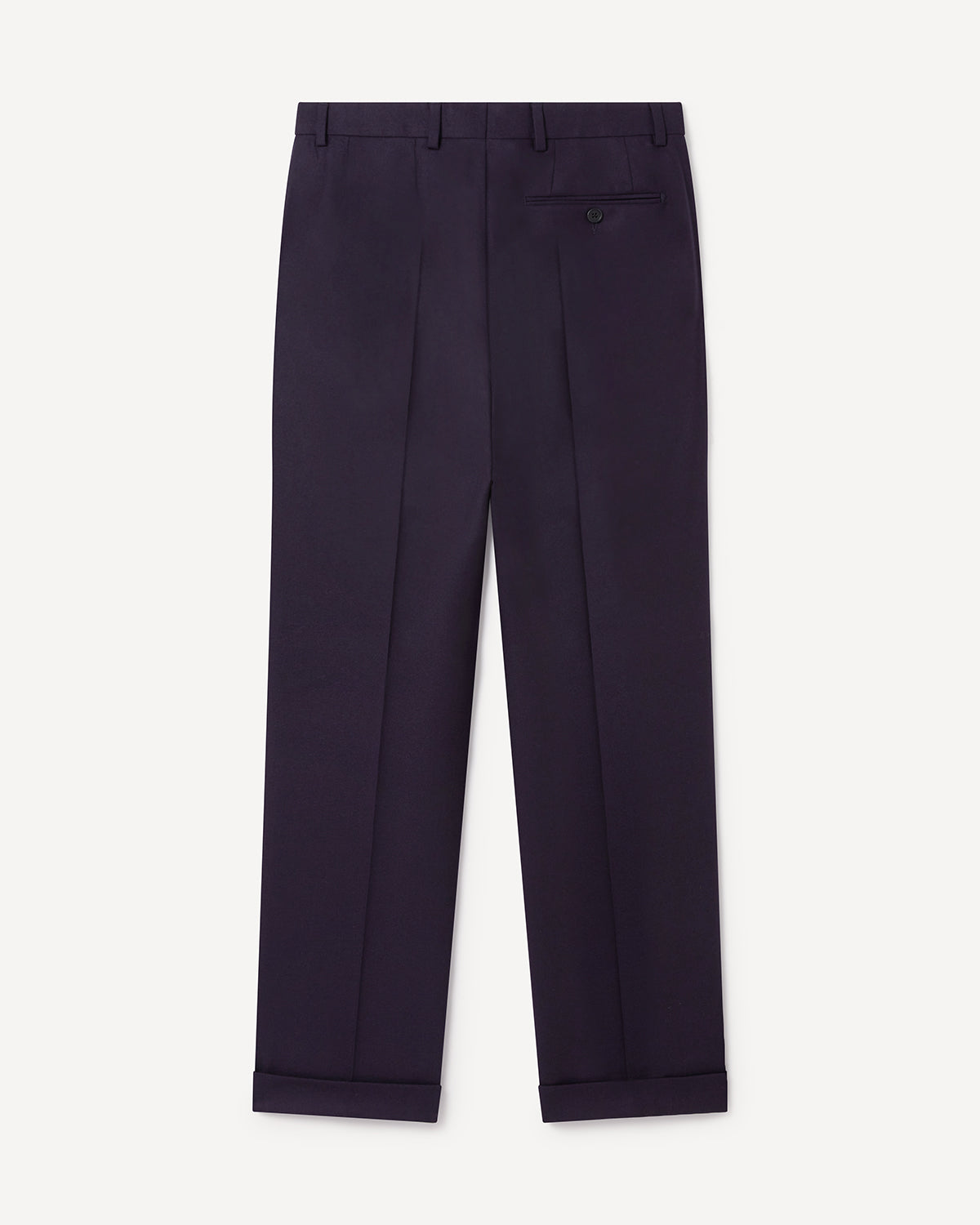 Pleated Trouser Navy Flannel