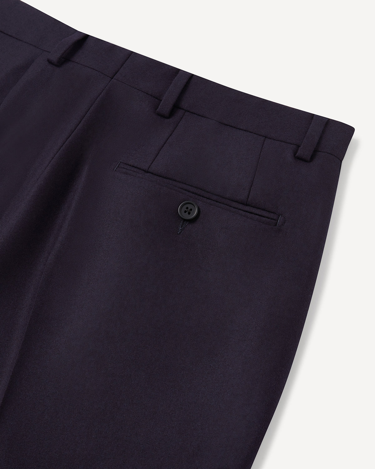 Pleated Trouser Navy Flannel