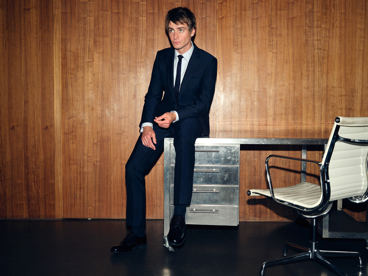 SB1 Hopsack Wool Suit Midnight Navy