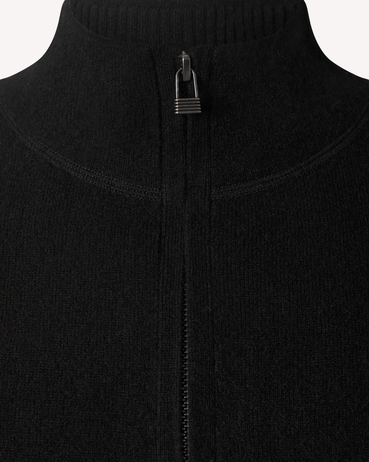 Kilgour Savile Row Tailoring 1/4 Zip Cashmere Mix Black