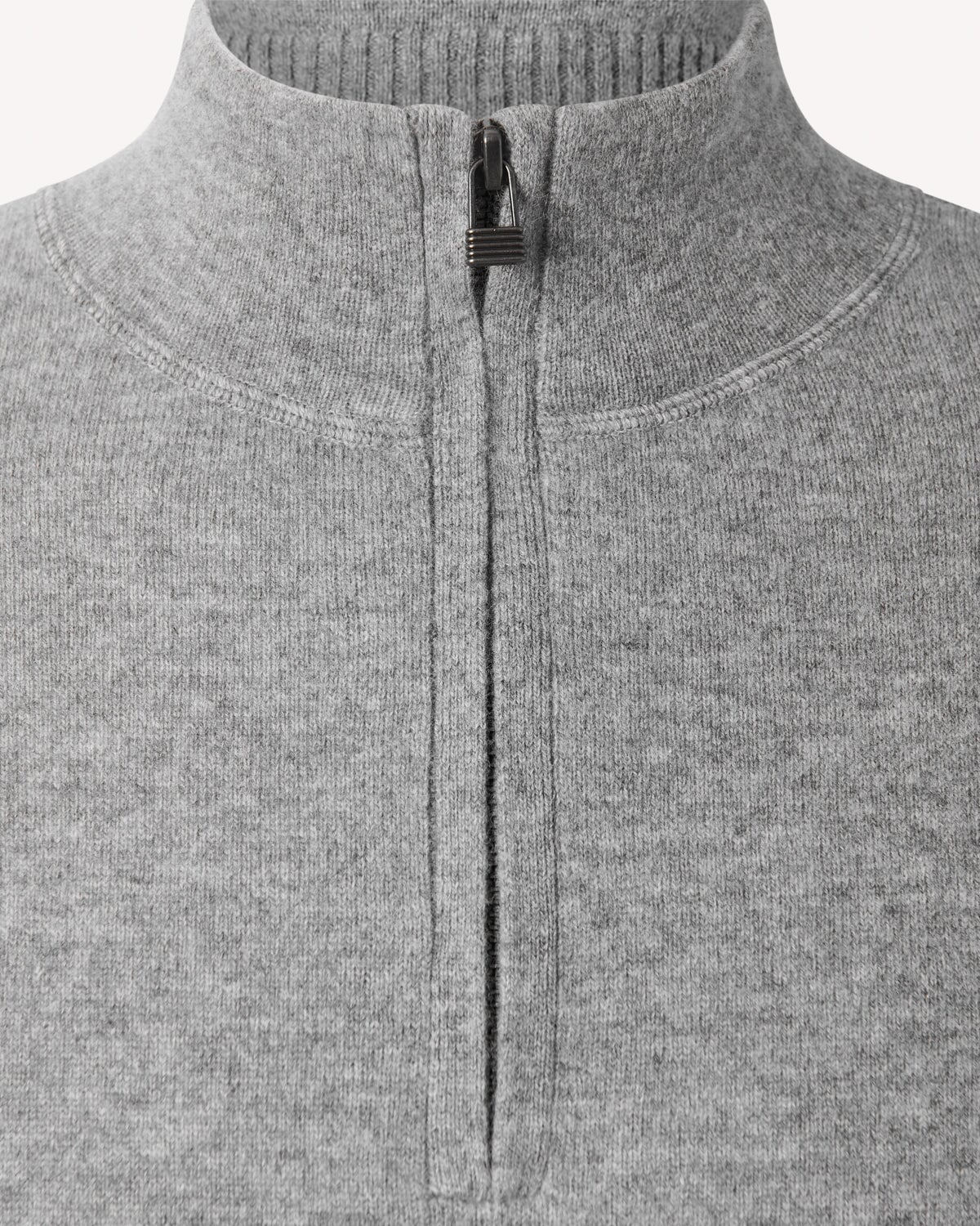 Kilgour Savile Row Tailoring 1/4 Zip Cashmere Mix Grey