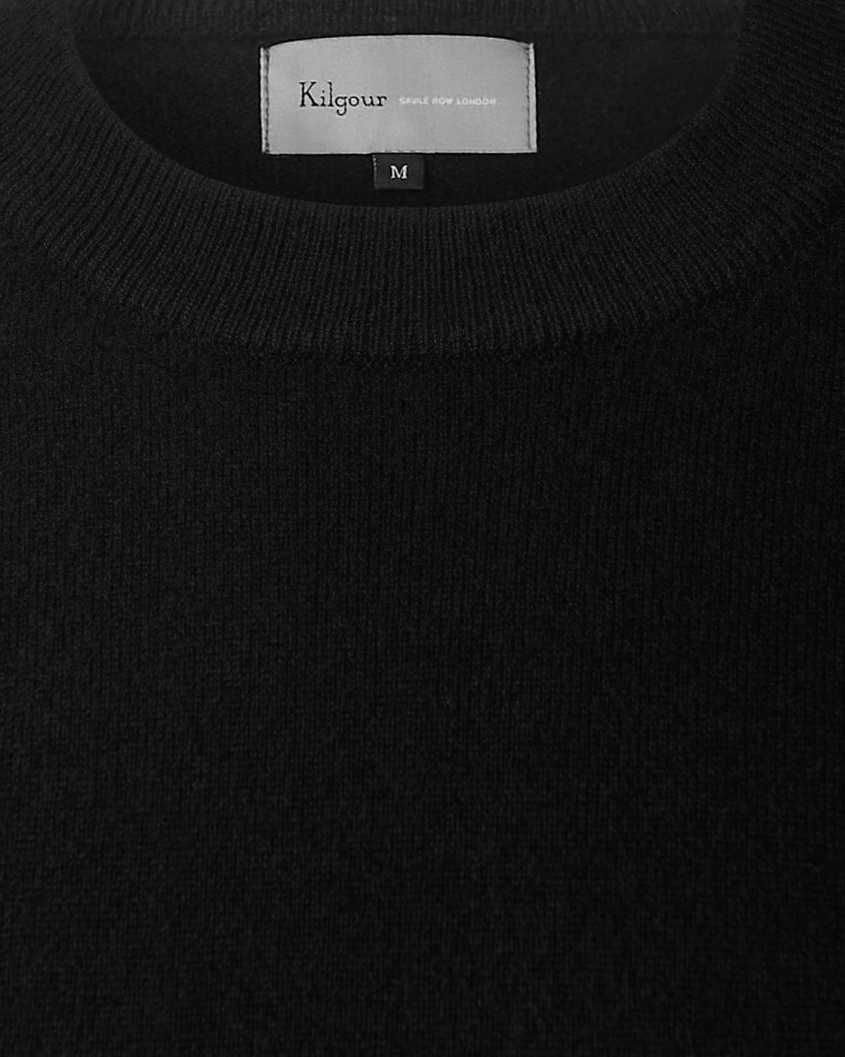 Kilgour Savile Row Tailoring Cashmere Crew Neck Black
