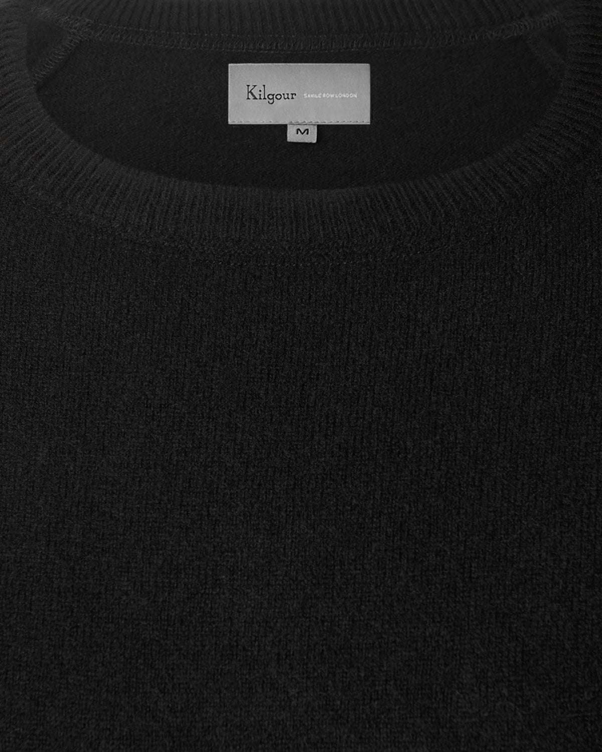 Kilgour Savile Row Tailoring Cashmere Mix Crew Neck Black