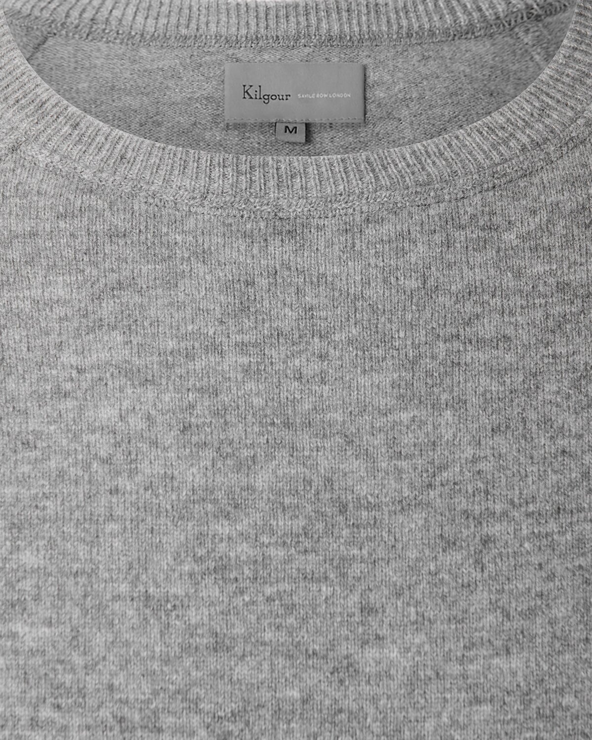 Kilgour Savile Row Tailoring Cashmere Mix Crew Neck Grey
