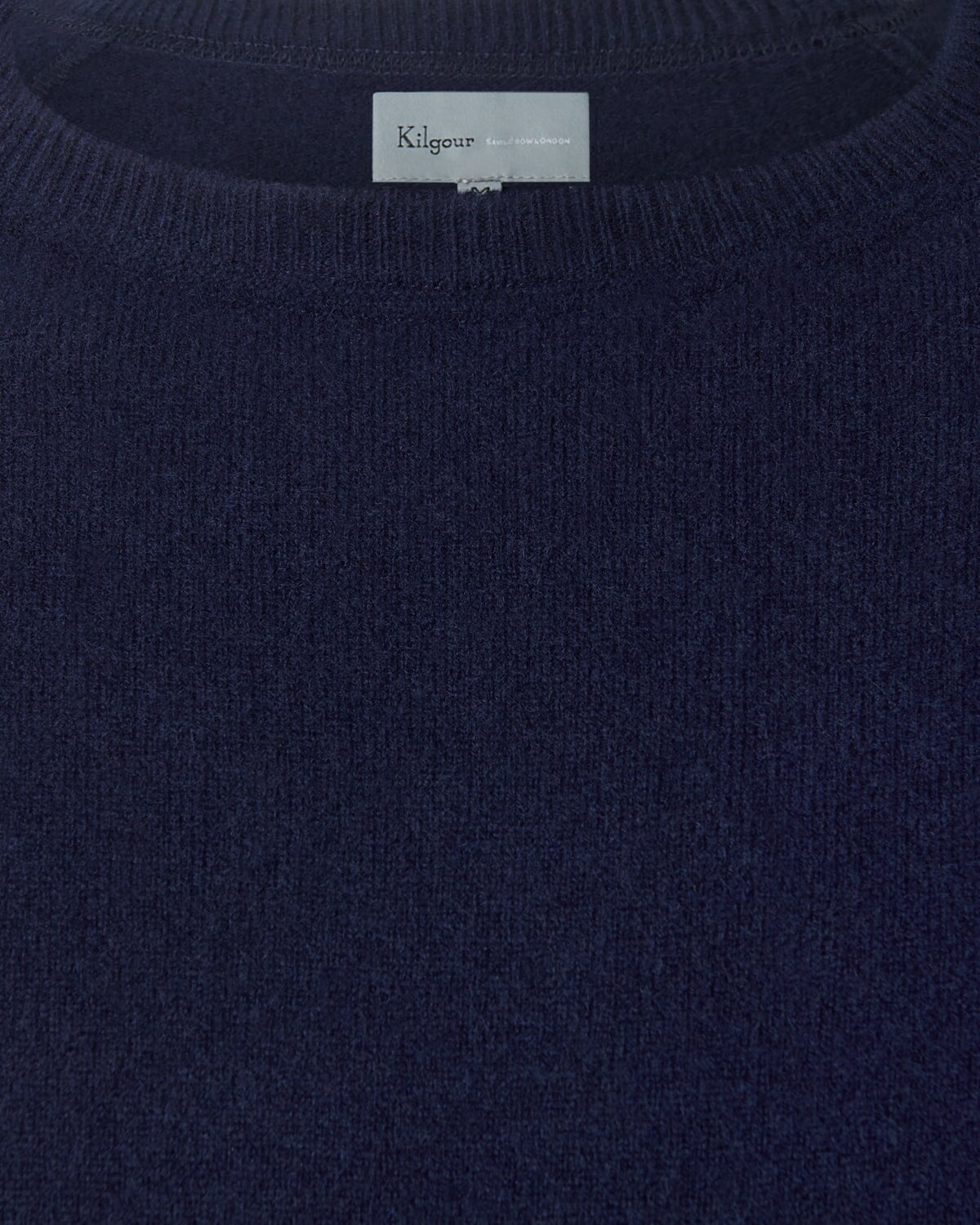 Kilgour Savile Row Tailoring Cashmere Mix Crew Neck Navy