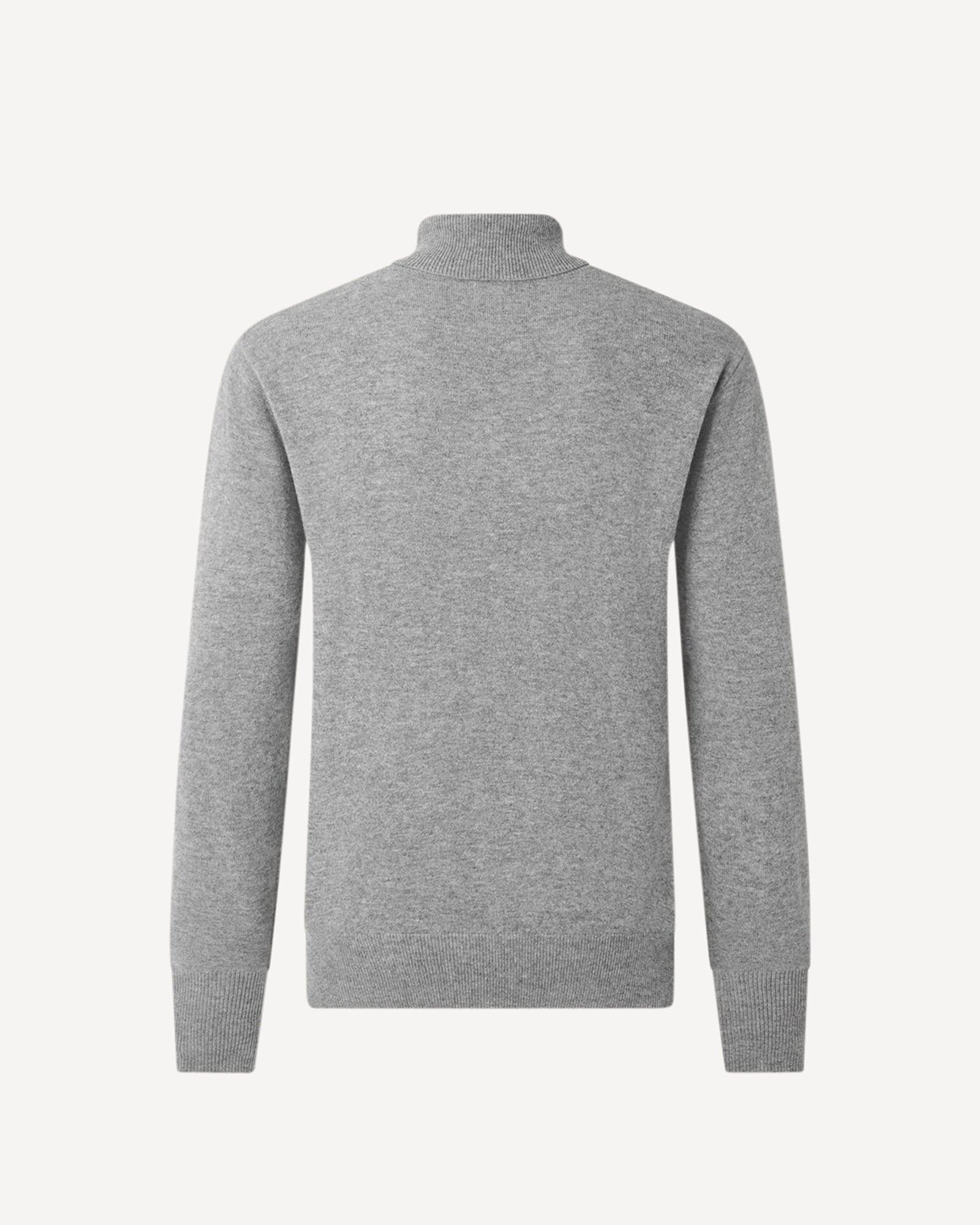 Wool Cashmere Roll Neck Knit Grey