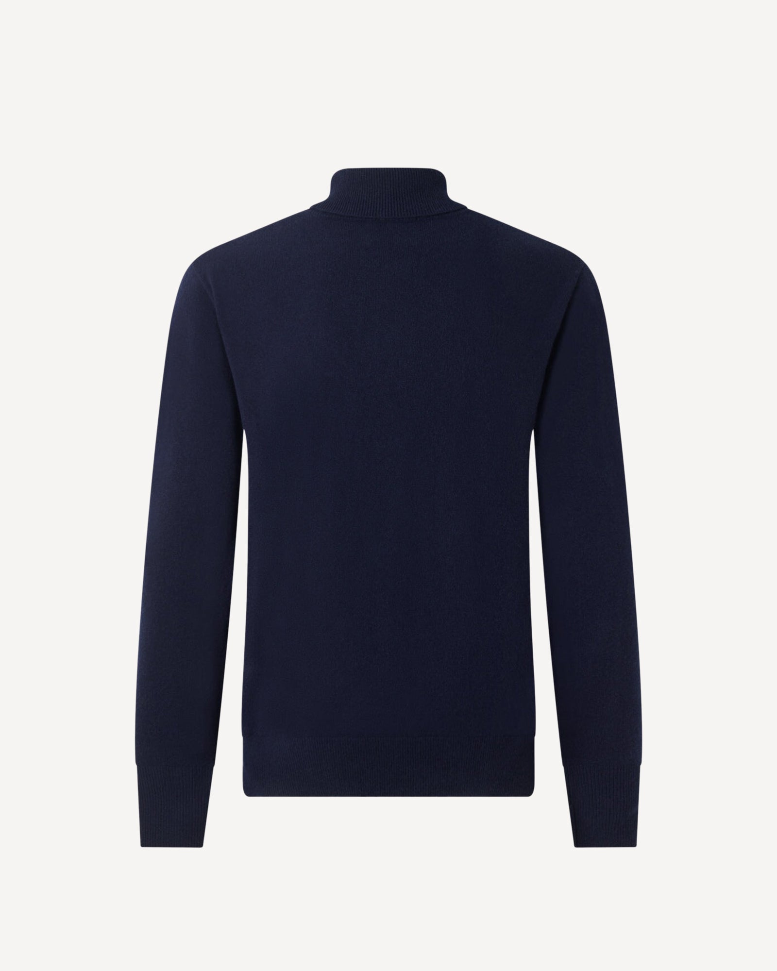 Wool Cashmere Roll Neck Knit Navy
