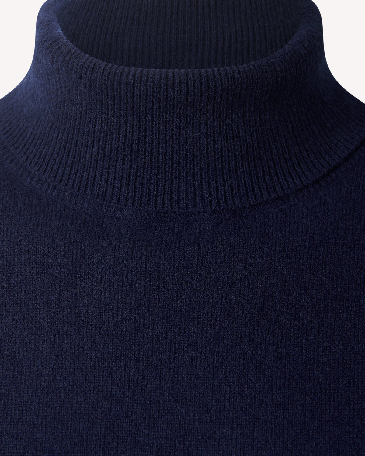 Kilgour Savile Row Tailoring Cashmere Mix Roll Neck Navy