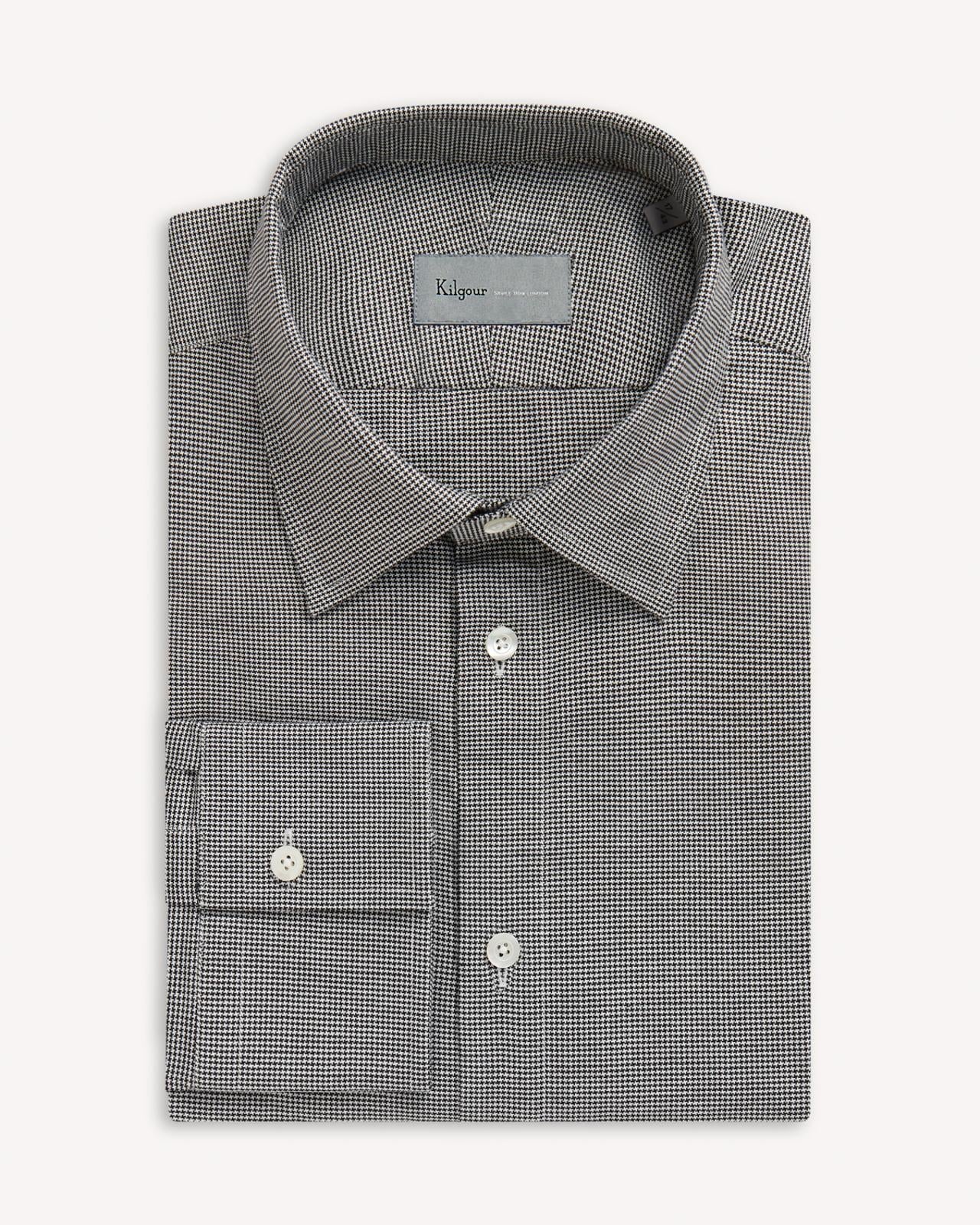 Kilgour Savile Row Tailoring Kilgour Black/White Tailored Fit Shirt
