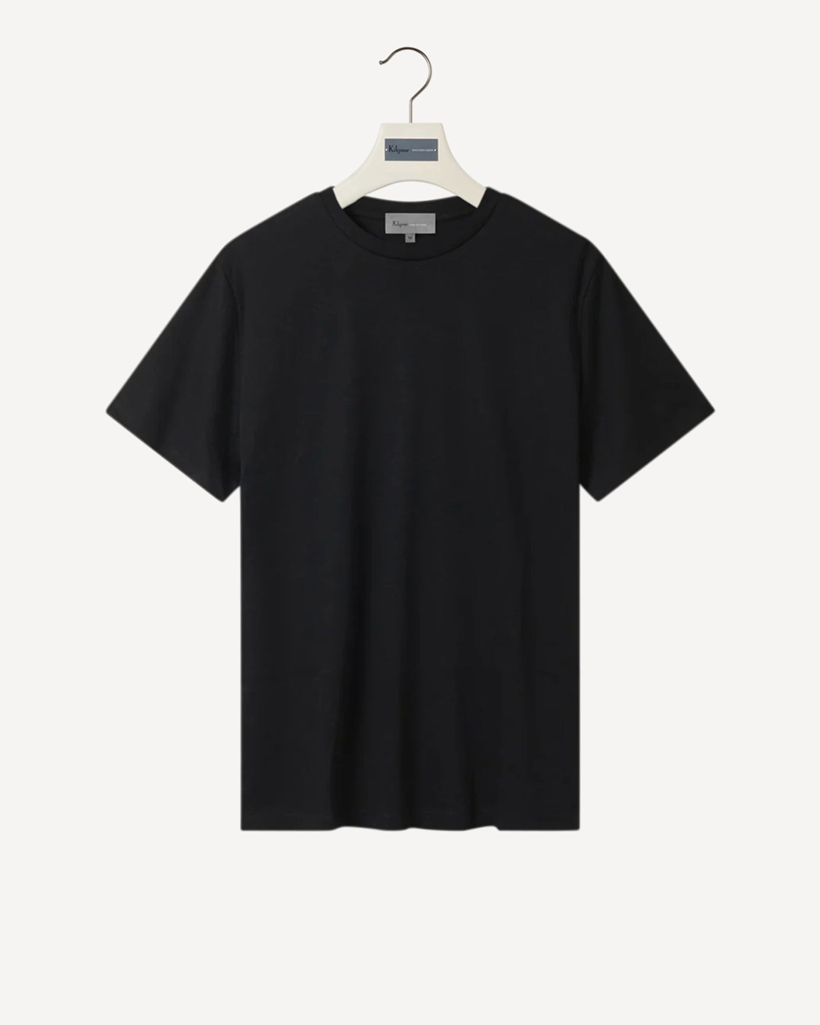 Mercerised Cotton T-Shirt Black