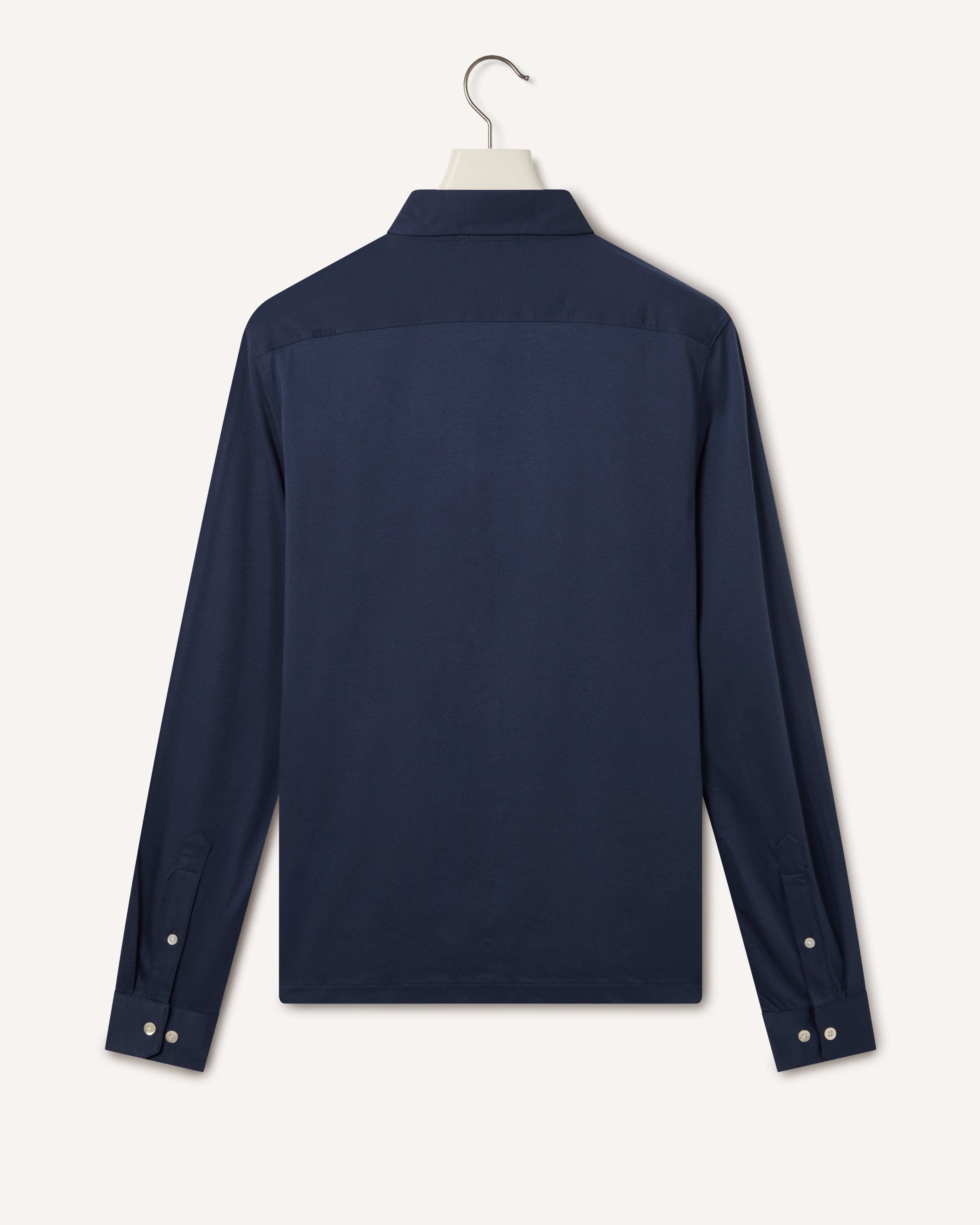 Kilgour Savile Row Tailoring Kilgour Classic Fit Jersey Shirt Air Force Blue