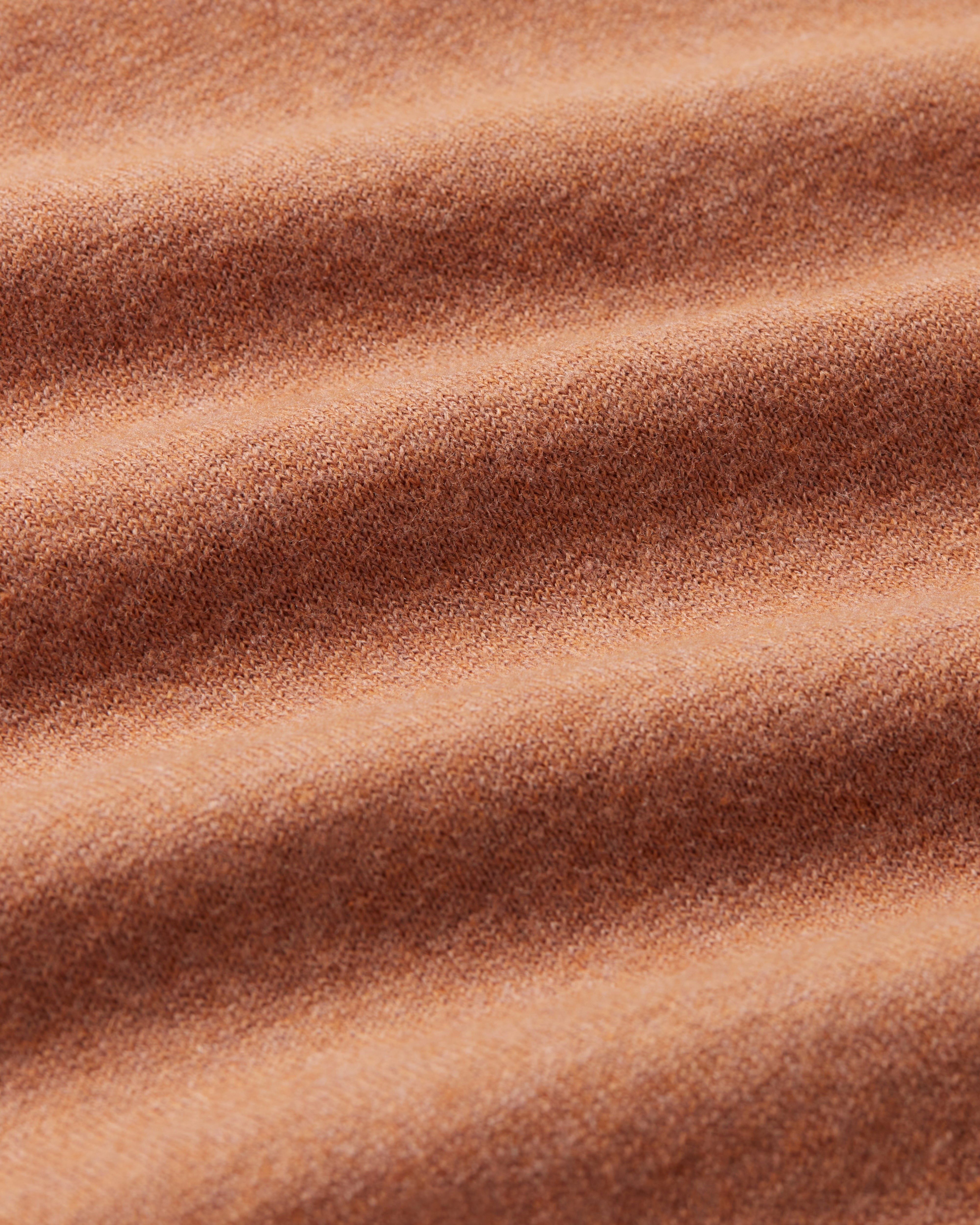 Kilgour Savile Row Tailoring Kilgour Crew Neck Cashmere Cotton Mix T-shirt Camel