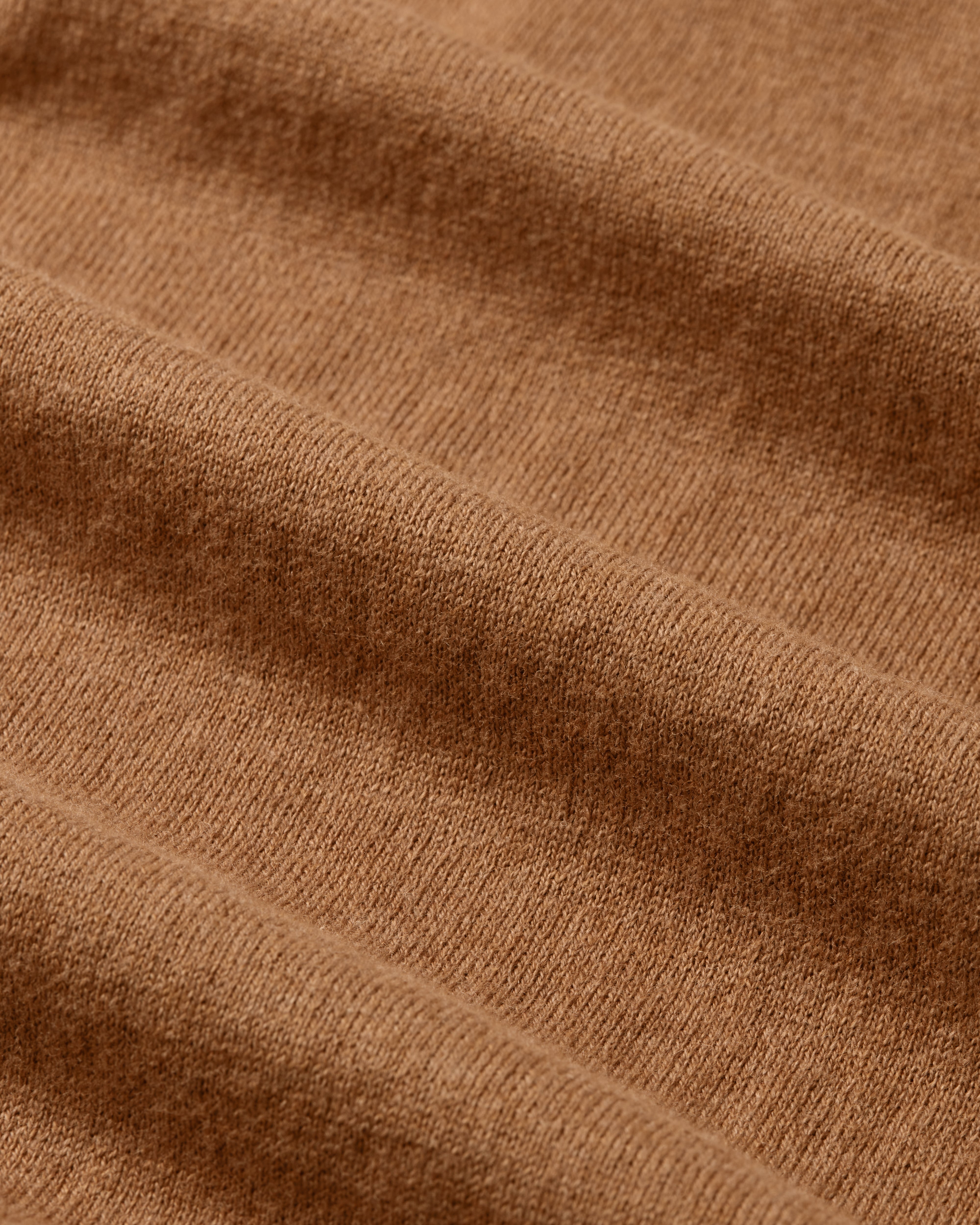 Kilgour Savile Row Tailoring Kilgour Polo Neck Cashmere Cotton Mix T-shirt Camel