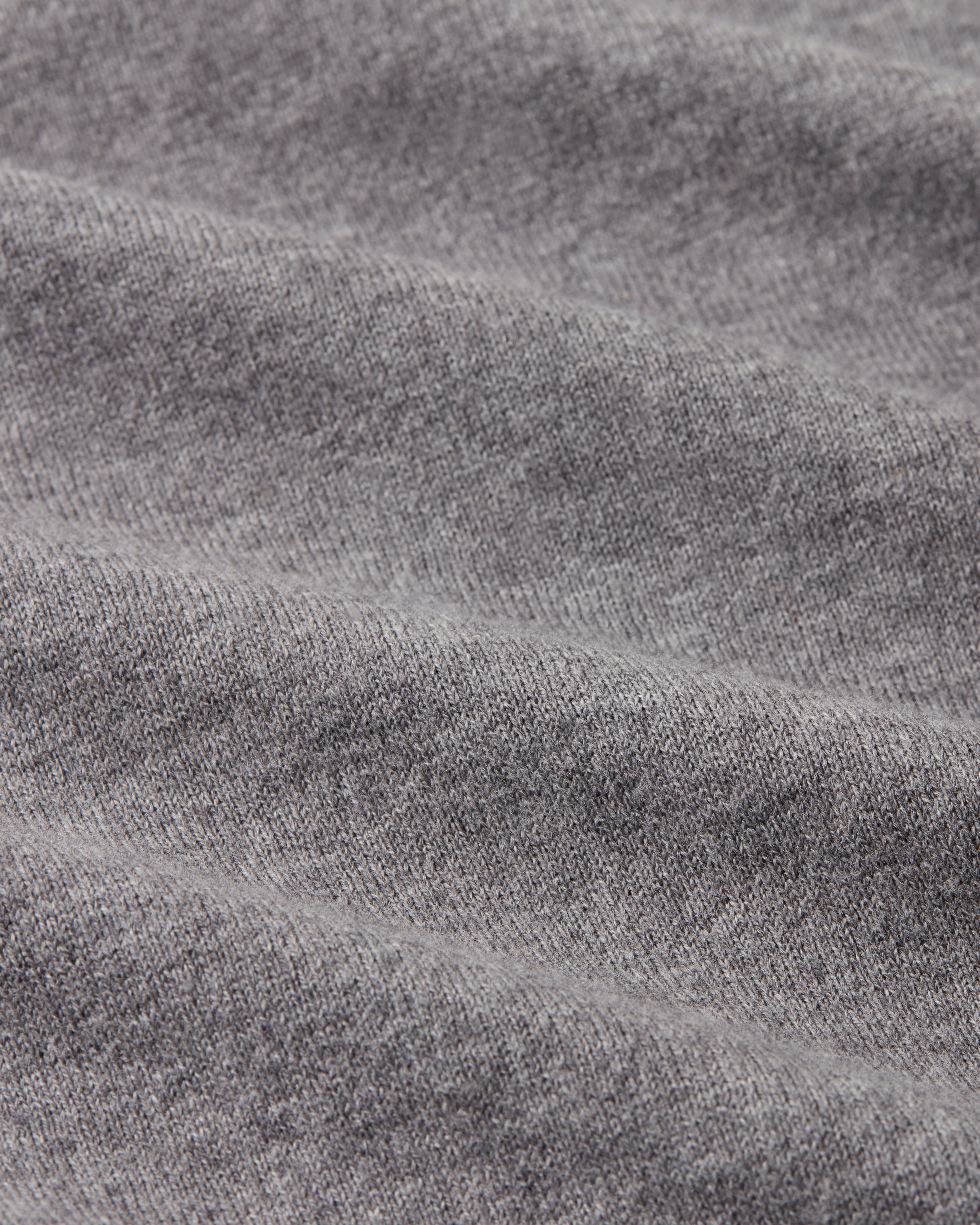 Kilgour Savile Row Tailoring Kilgour Polo Neck Cashmere Cotton Mix T-shirt Grey