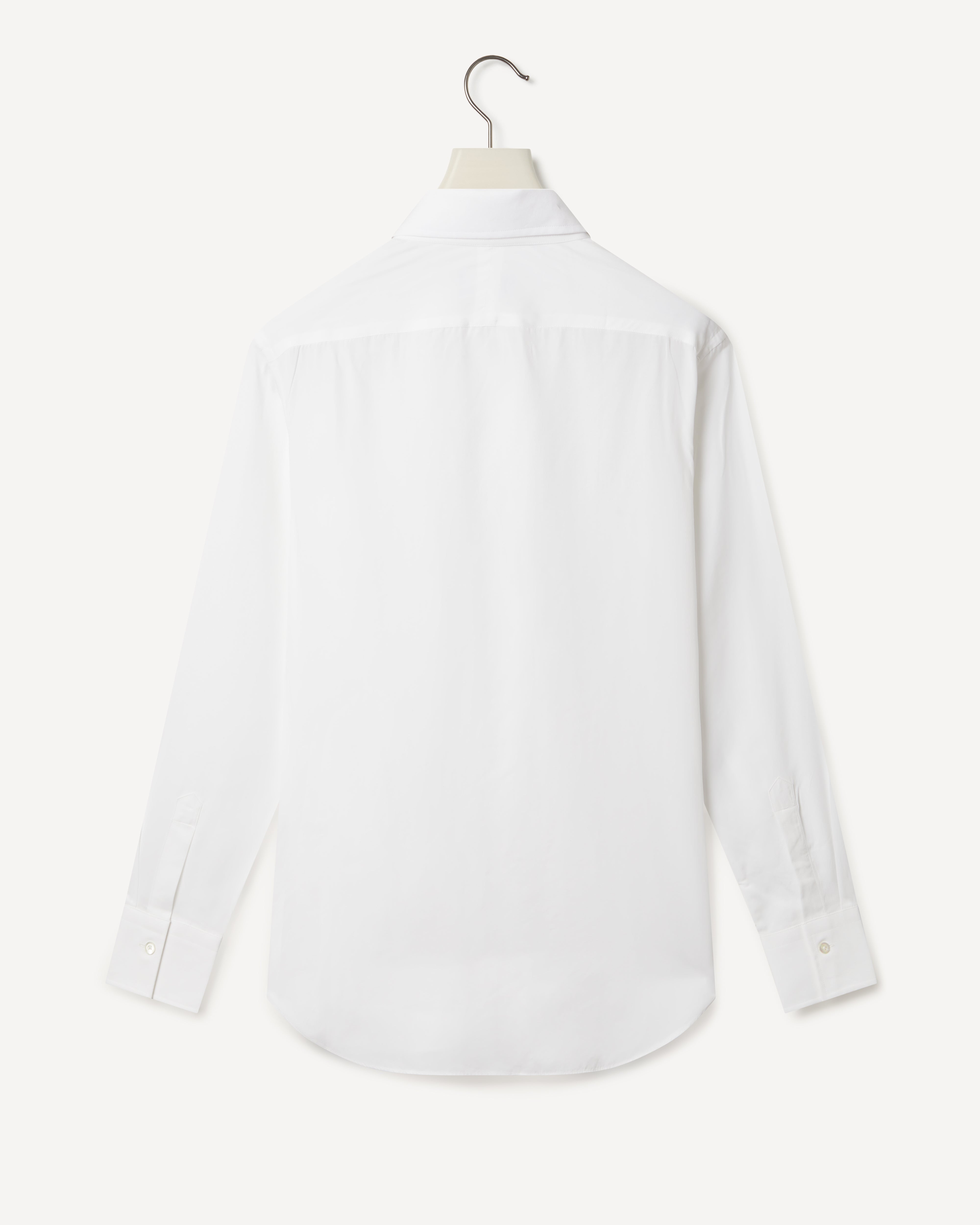 Kilgour Savile Row Tailoring KILGOUR Regular Collar Plain Cotton Poplin Shirt White