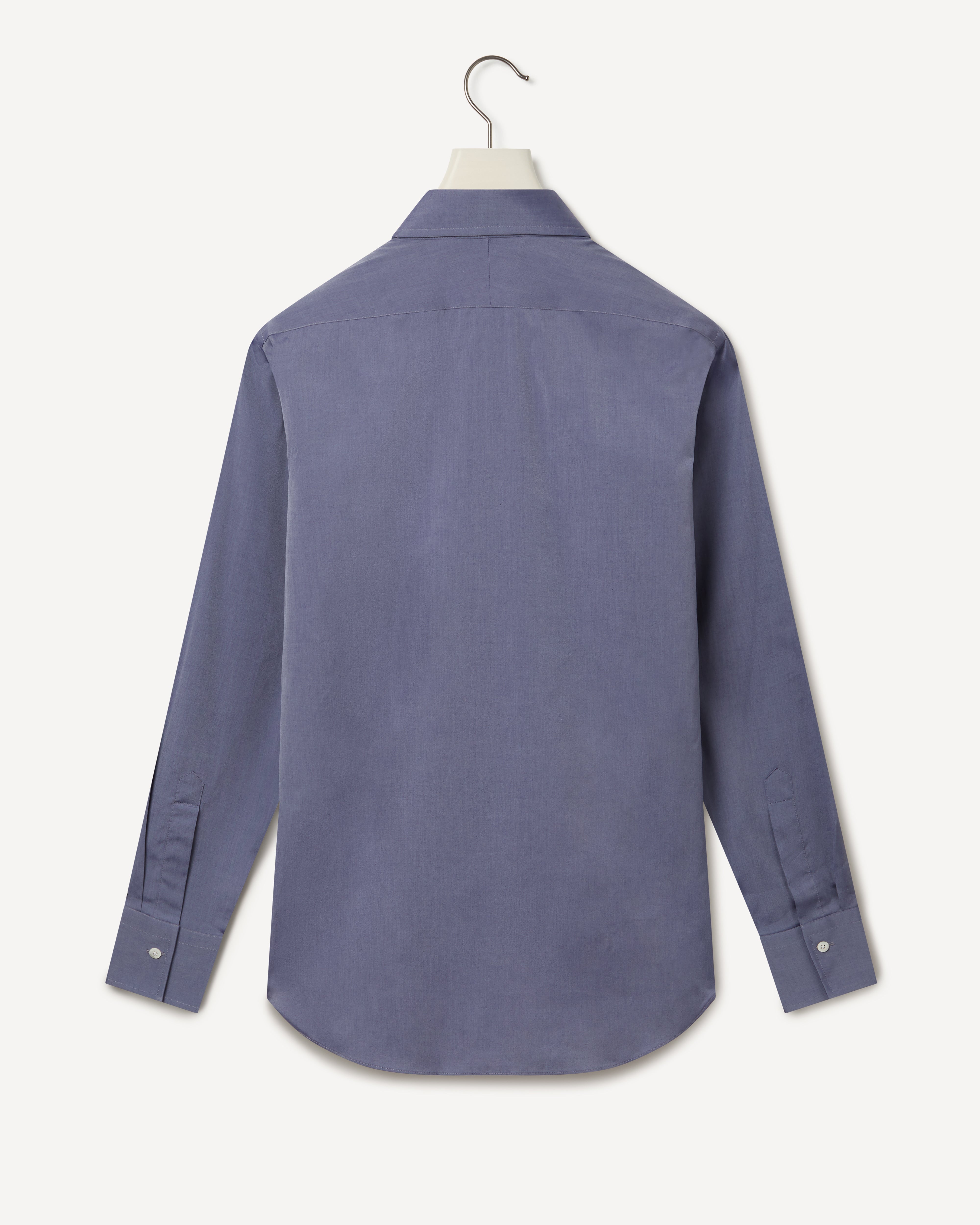 Kilgour Savile Row Tailoring KILGOUR Regular Collar Plain Cotton Shirt Indigo