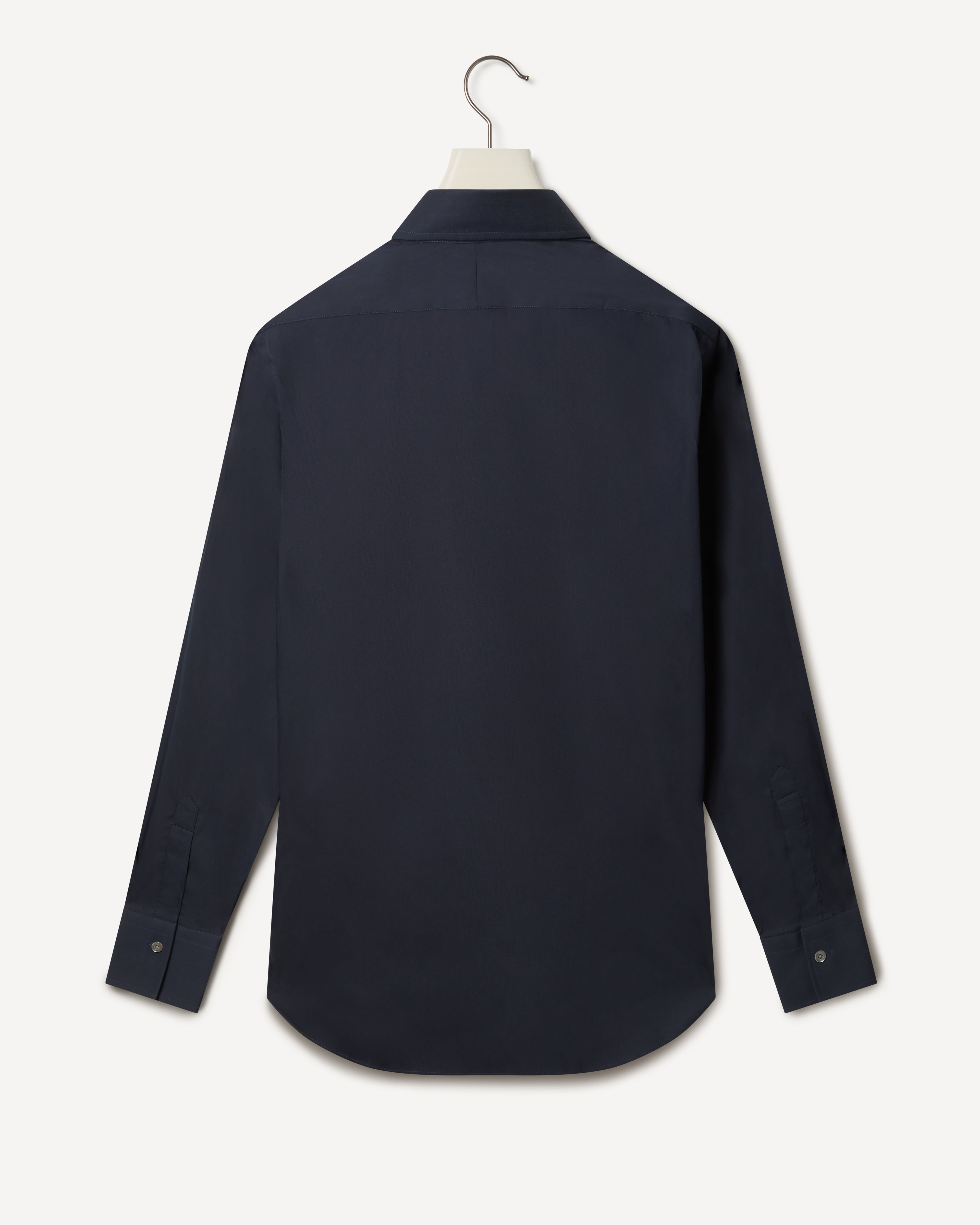 Kilgour Savile Row Tailoring KILGOUR Regular Collar Plain Cotton Shirt Navy