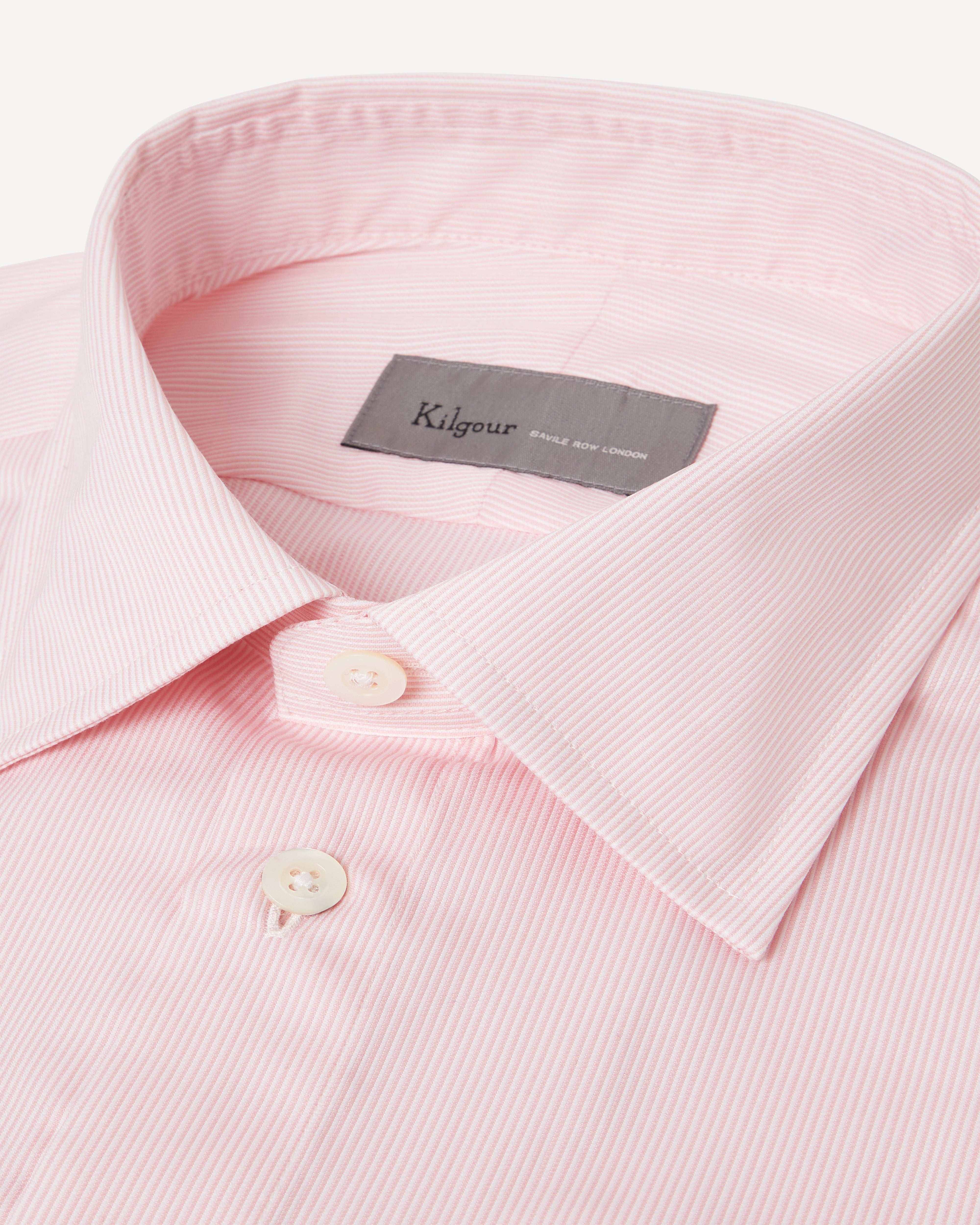Kilgour Savile Row Tailoring KILGOUR Regular Collar Single Cuff Bengal Stripe Shirt
