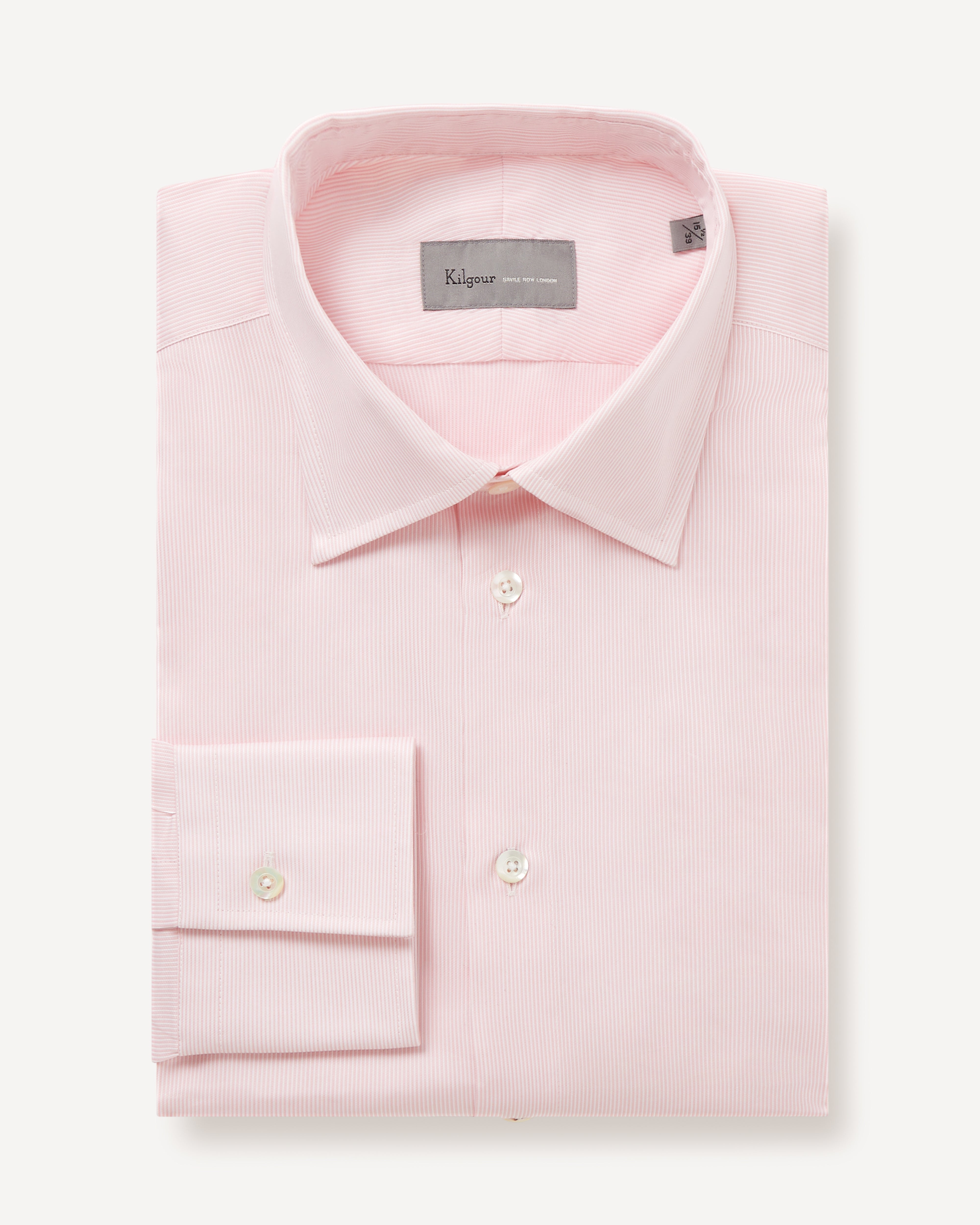 Kilgour Savile Row Tailoring KILGOUR Regular Collar Single Cuff Bengal Stripe Shirt