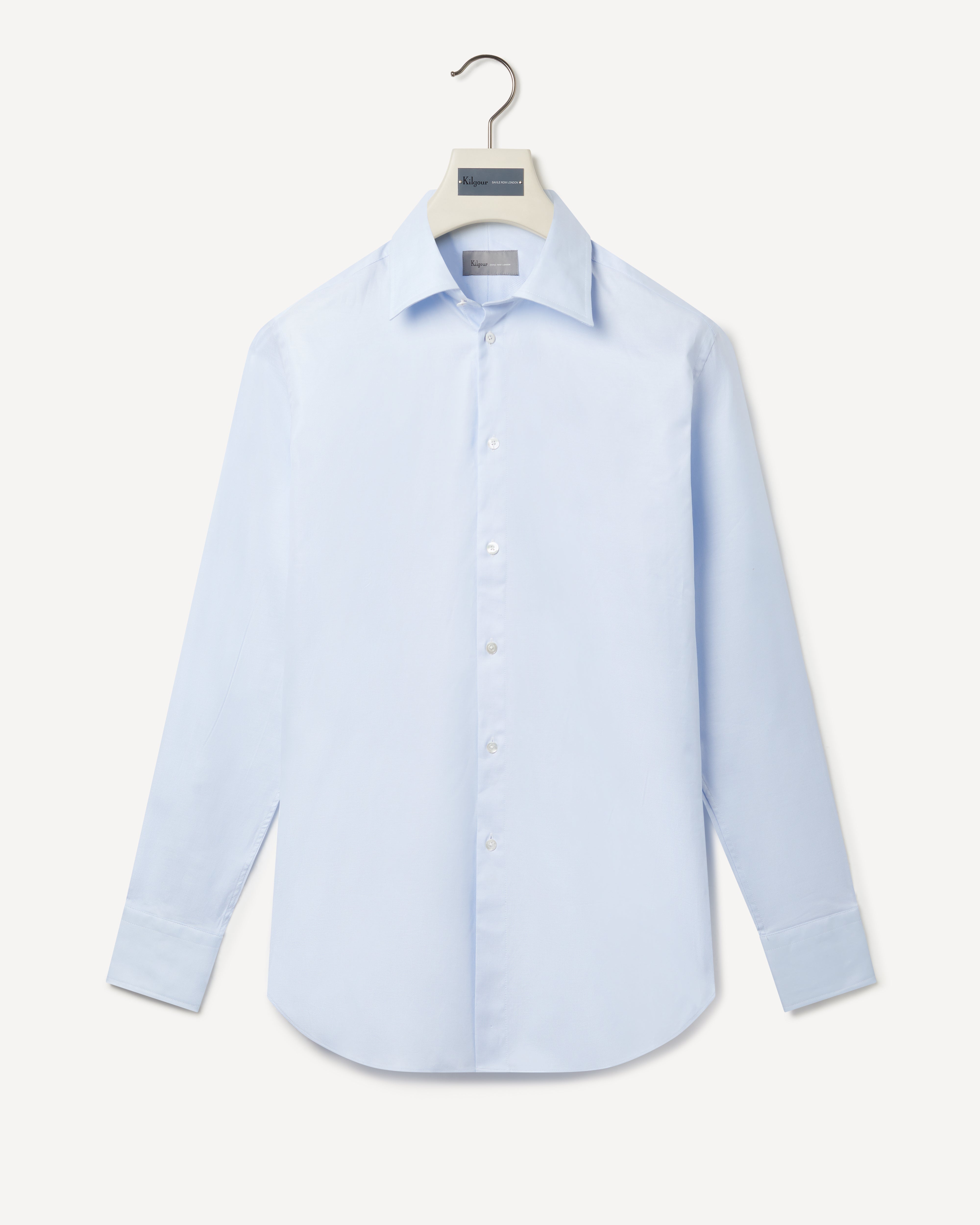 Kilgour Savile Row Tailoring KILGOUR Regular Collar Single Cuff Oxford Shirt Sky Blue