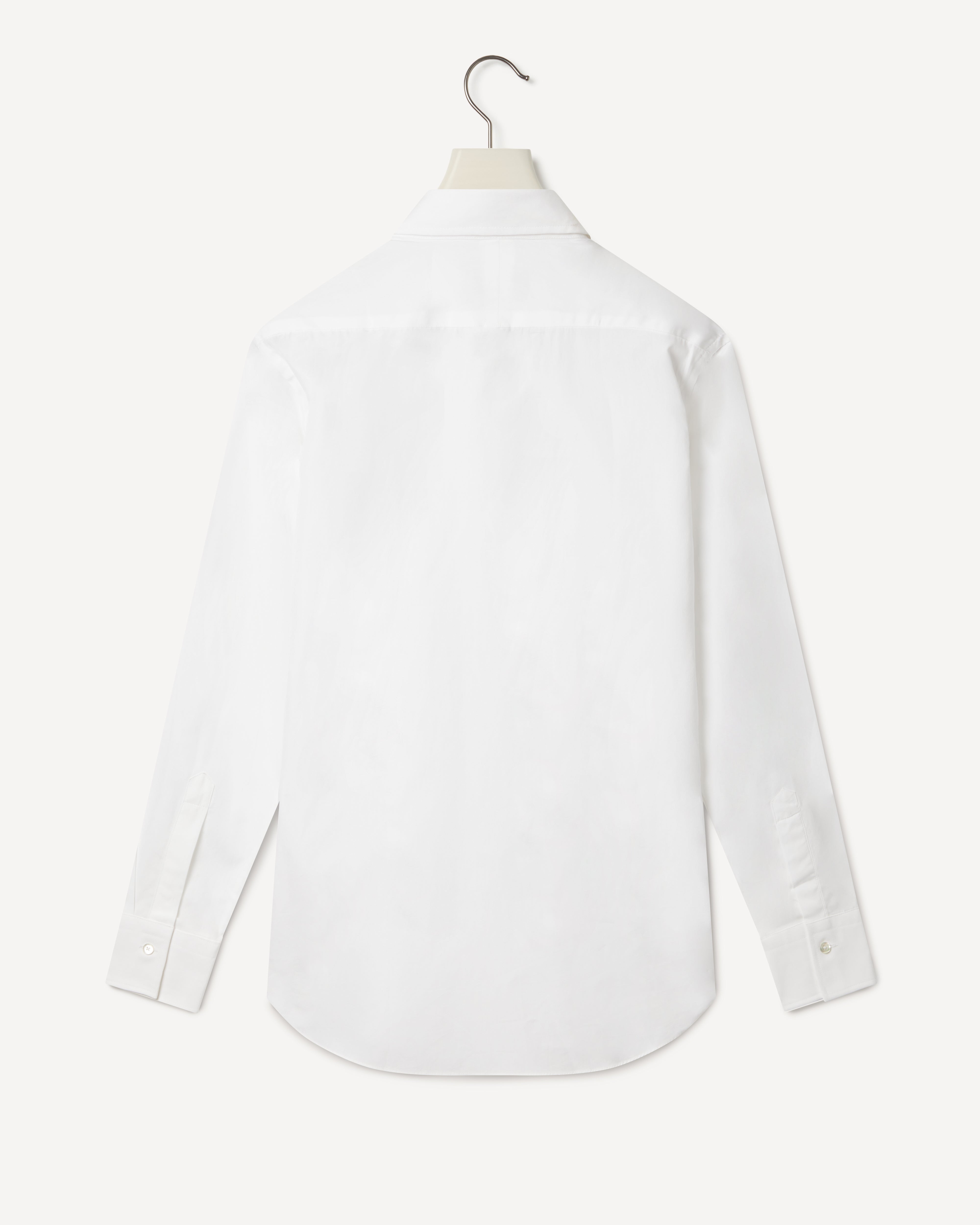 Kilgour Savile Row Tailoring KILGOUR Regular Collar Single Cuff Plain Cotton Shirt White