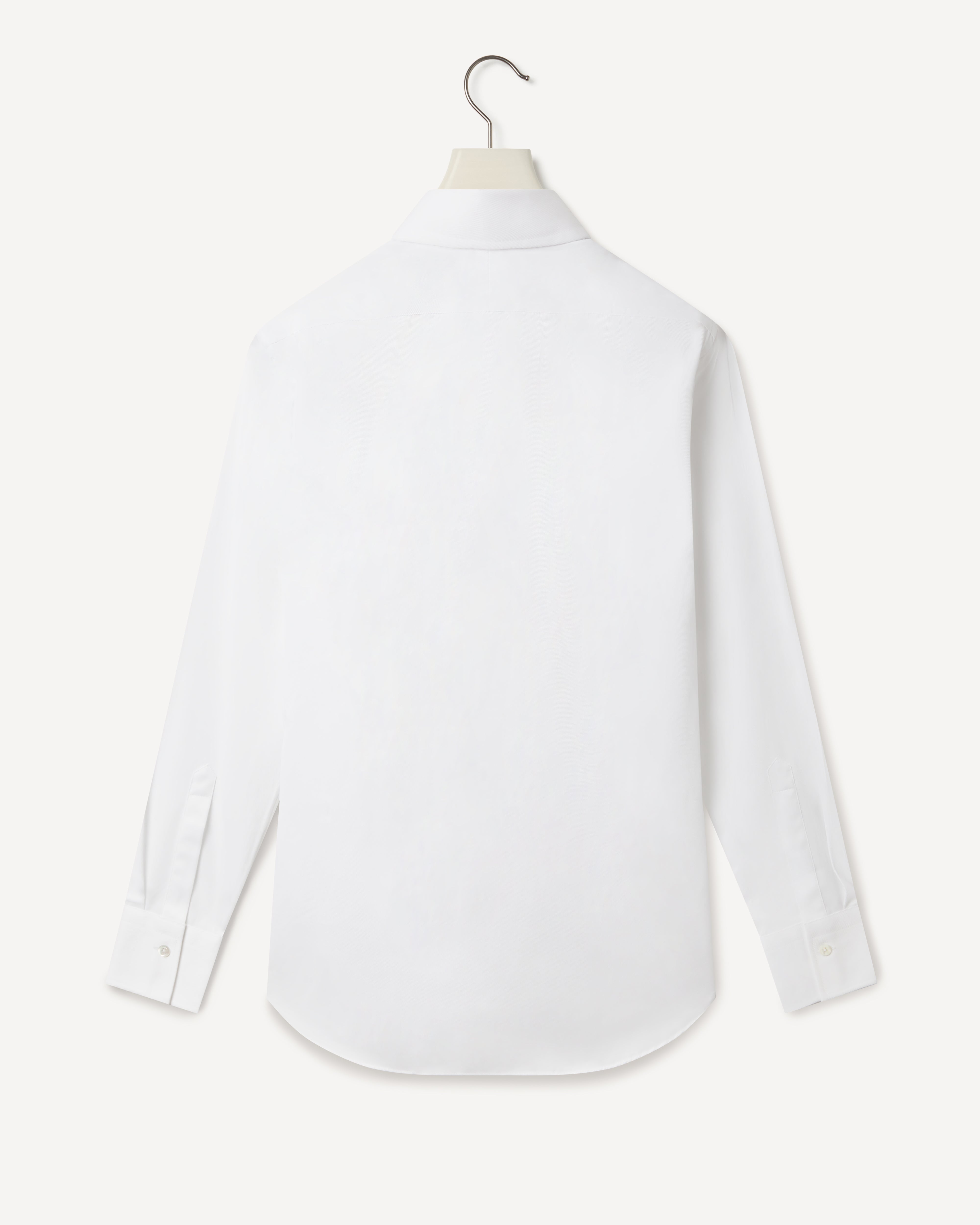 Kilgour Savile Row Tailoring KILGOUR Regular Collar Single Cuff Textured Cotton Shirt White