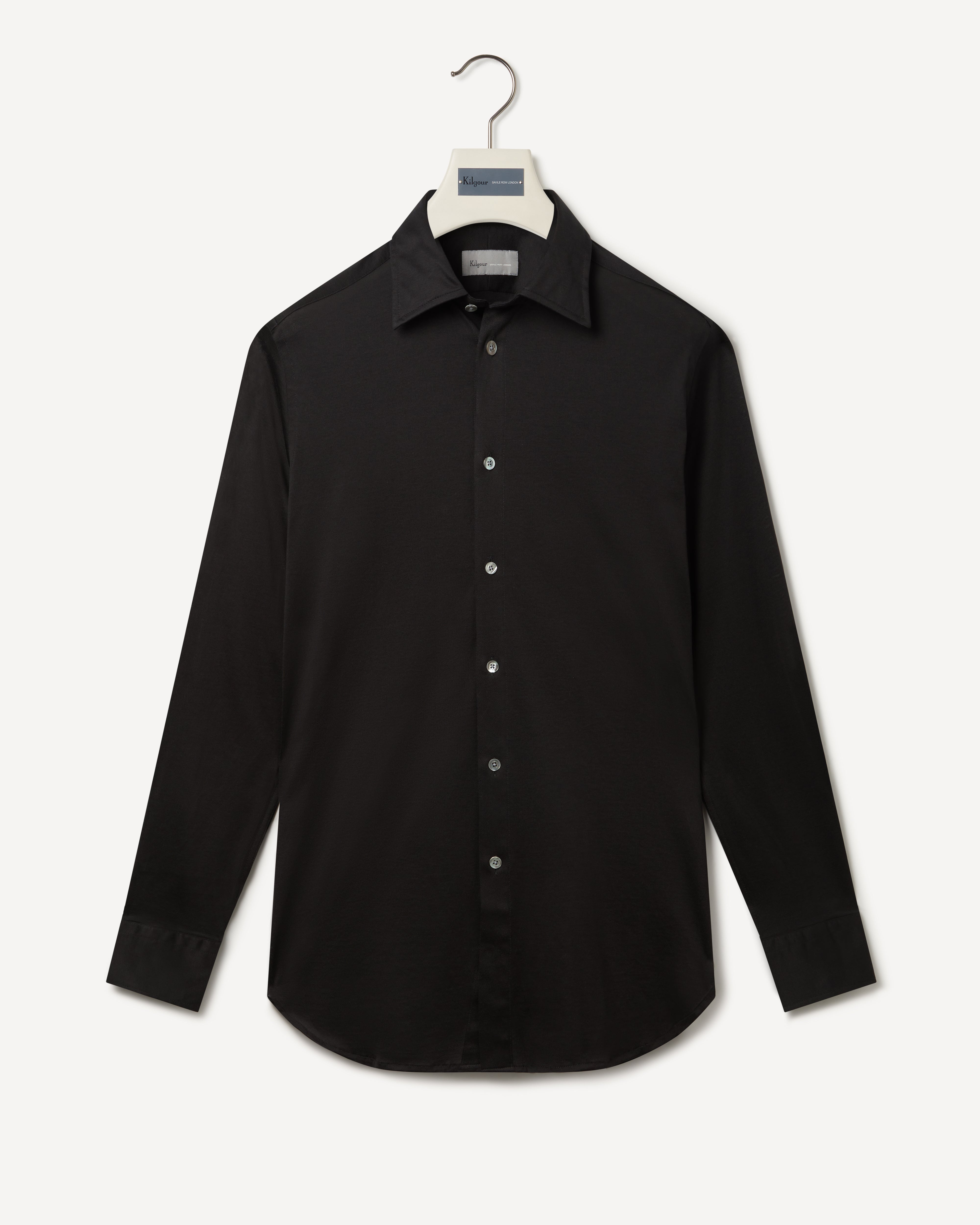 Kilgour Savile Row Tailoring KILGOUR Regular Collar Soft Plain Jersey Shirt