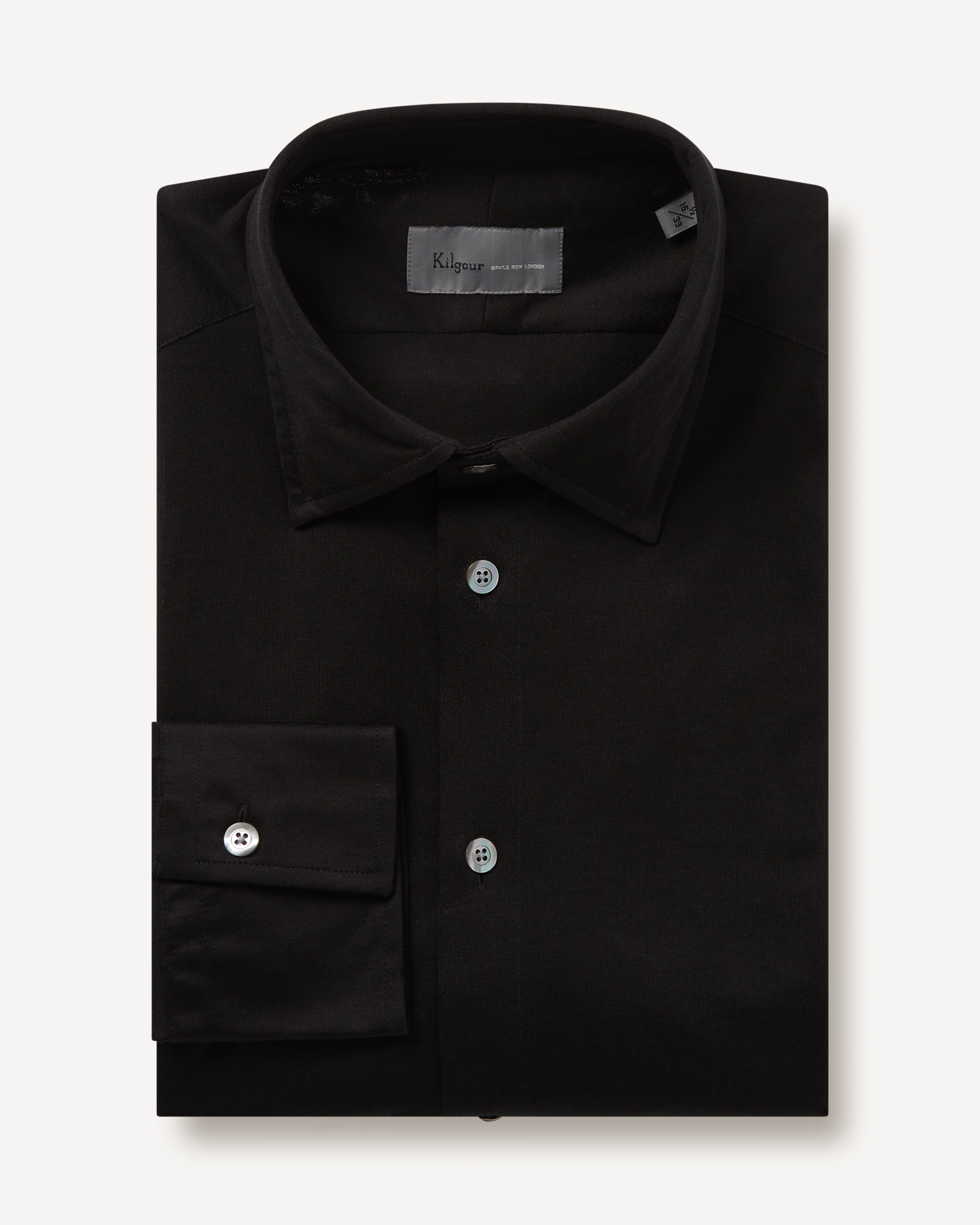 Kilgour Savile Row Tailoring KILGOUR Regular Collar Soft Plain Jersey Shirt