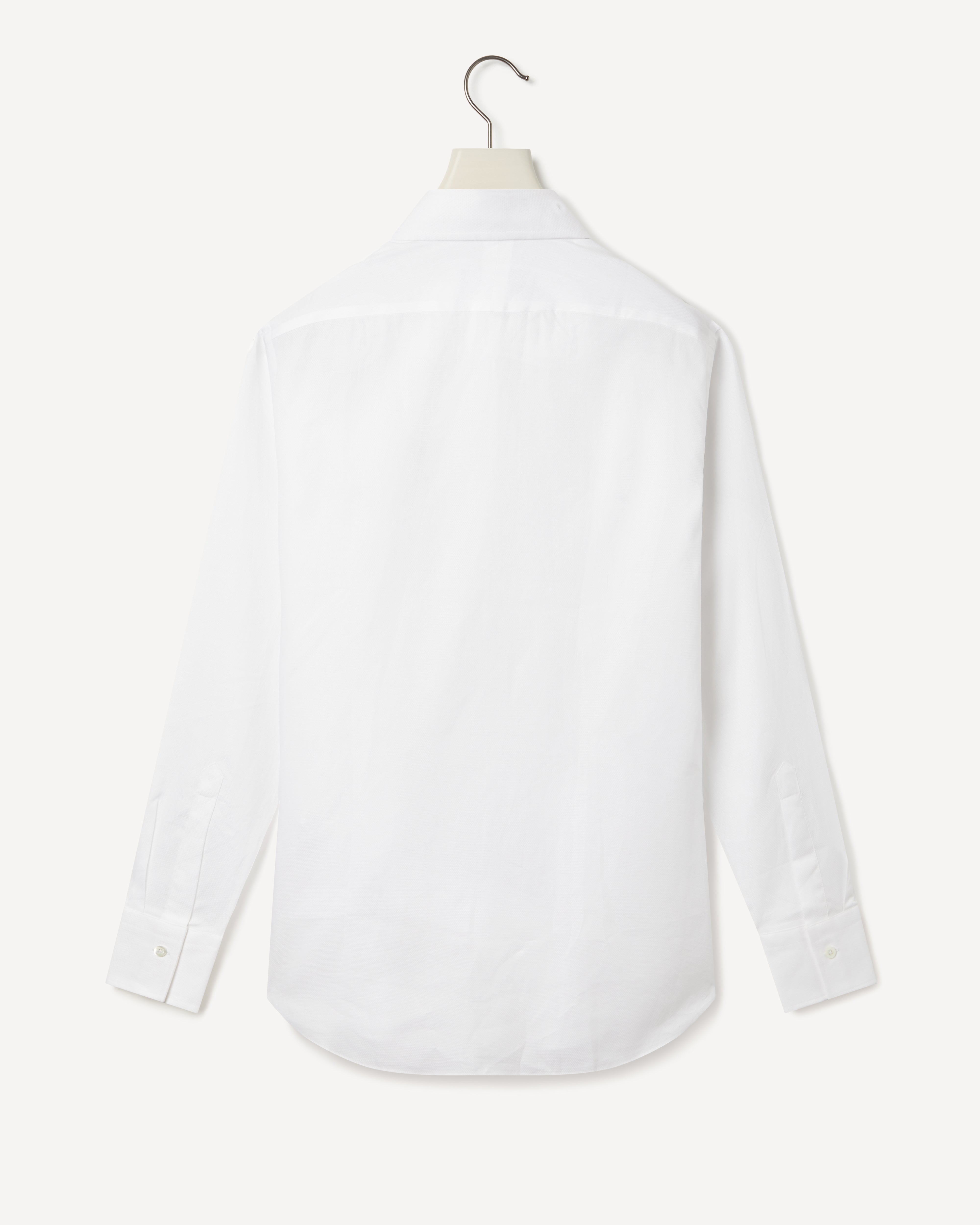 Kilgour Savile Row Tailoring KILGOUR Regular Collar Textured Dobby White Shirt