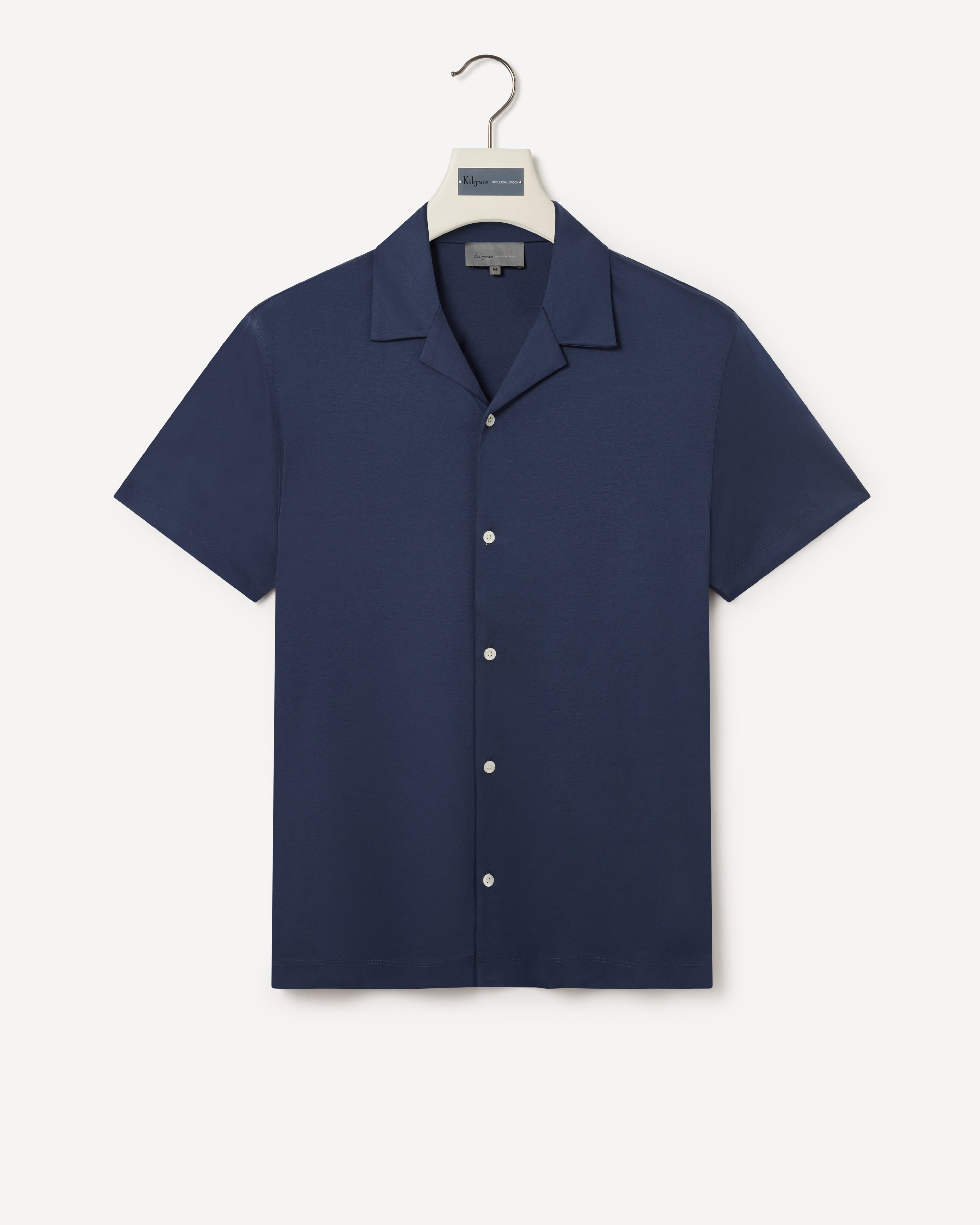 Kilgour Savile Row Tailoring Kilgour Resort Fit Short Sleeve Shirt Air Force