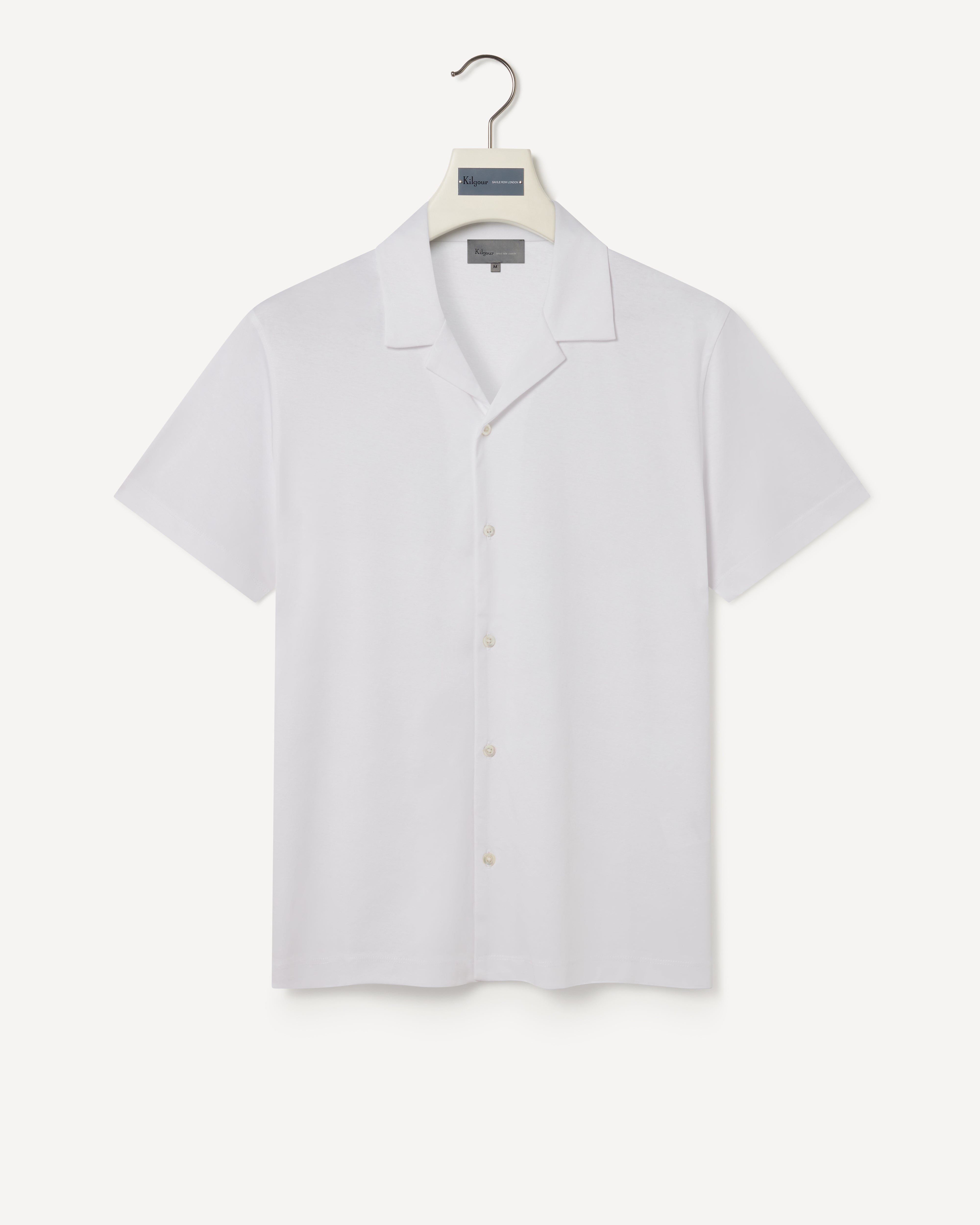 Kilgour Savile Row Tailoring Kilgour Resort Fit Short Sleeve Shirt White