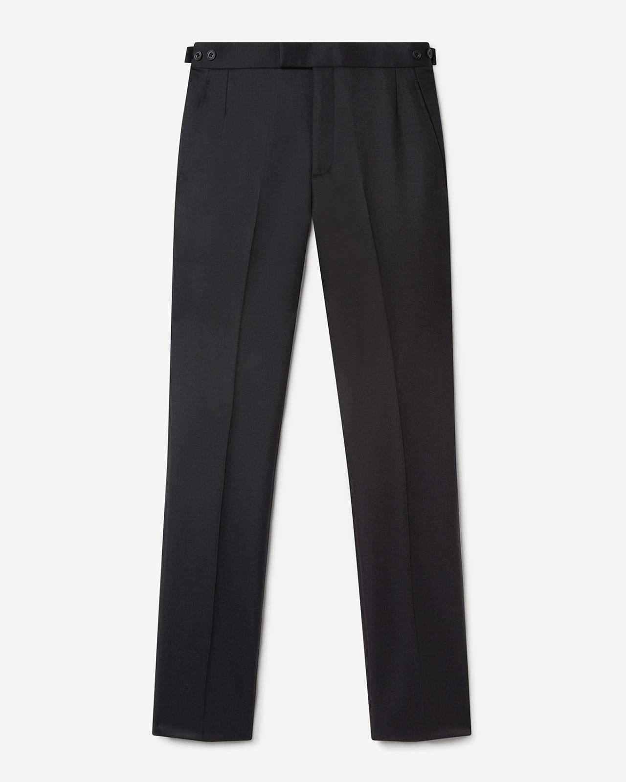 Kilgour Savile Row Tailoring Kilgour Single Breasted 1 Button Barathea Wool Suit Black