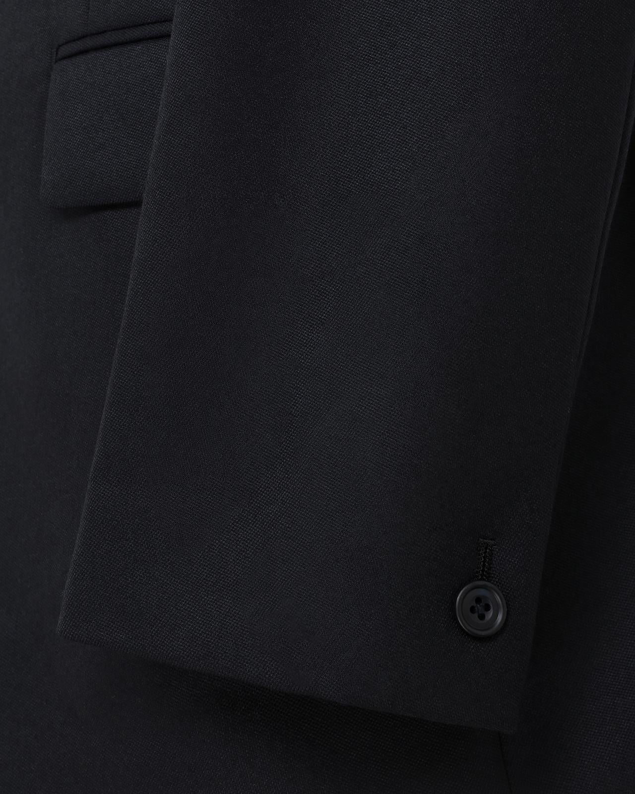 Kilgour Savile Row Tailoring Kilgour Single Breasted 1 Button Barathea Wool Suit Black