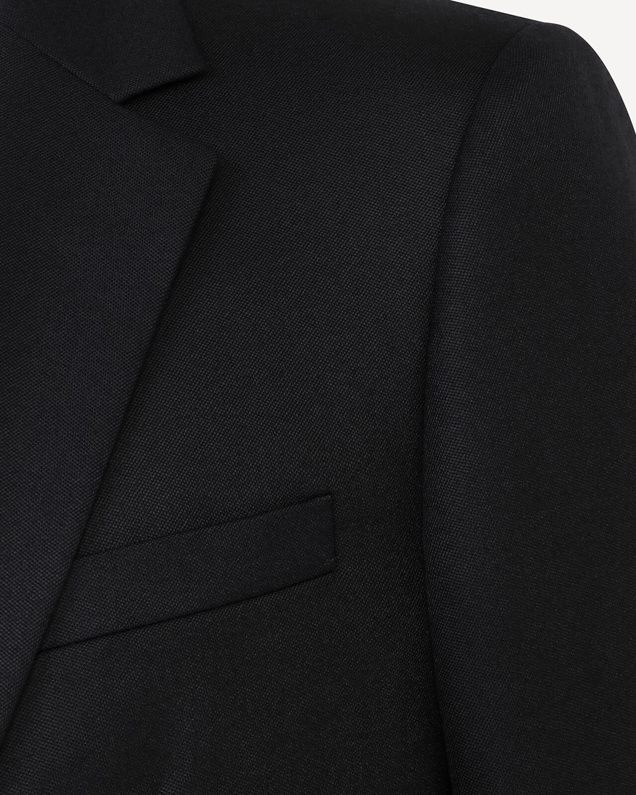 Kilgour Savile Row Tailoring Kilgour Single Breasted 1 Button Barathea Wool Suit Black