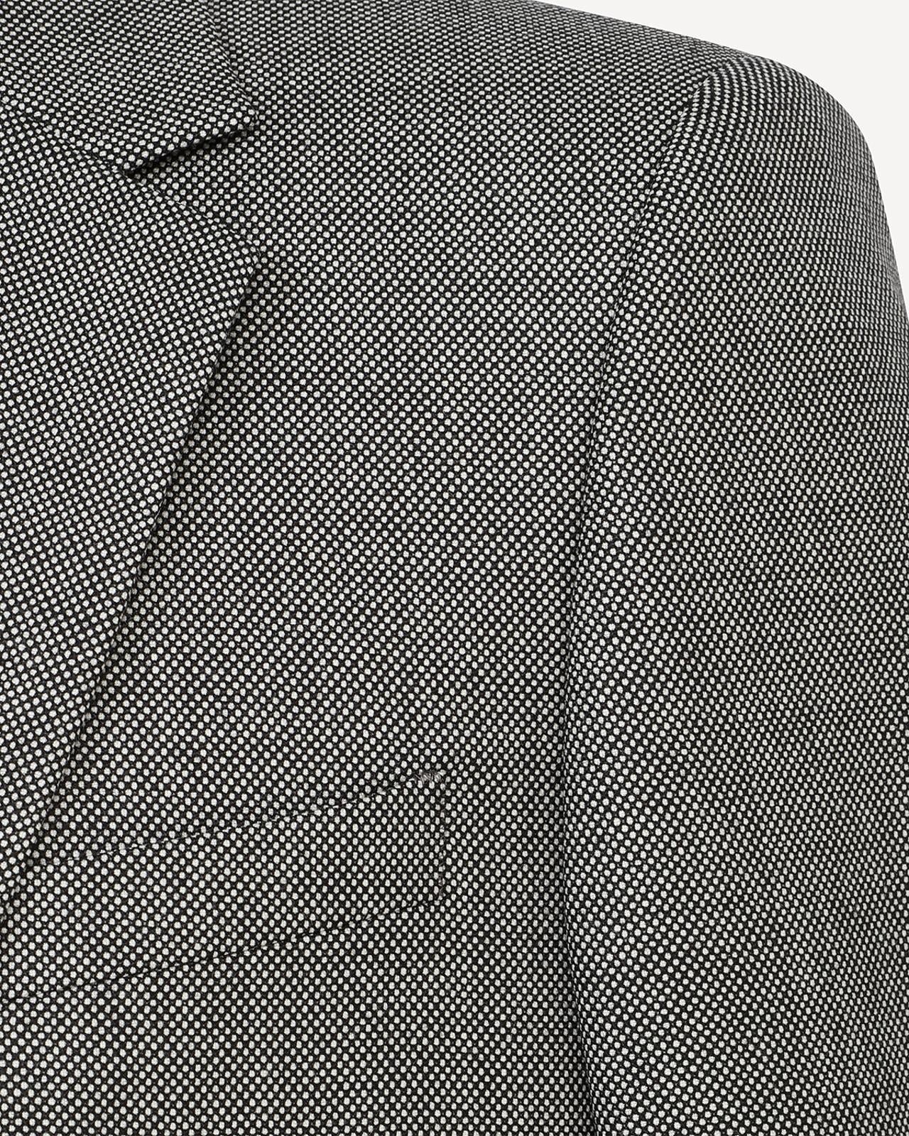 Kilgour Savile Row Tailoring Kilgour Single Breasted 1 Button Birdseye Wool Suit Black/White